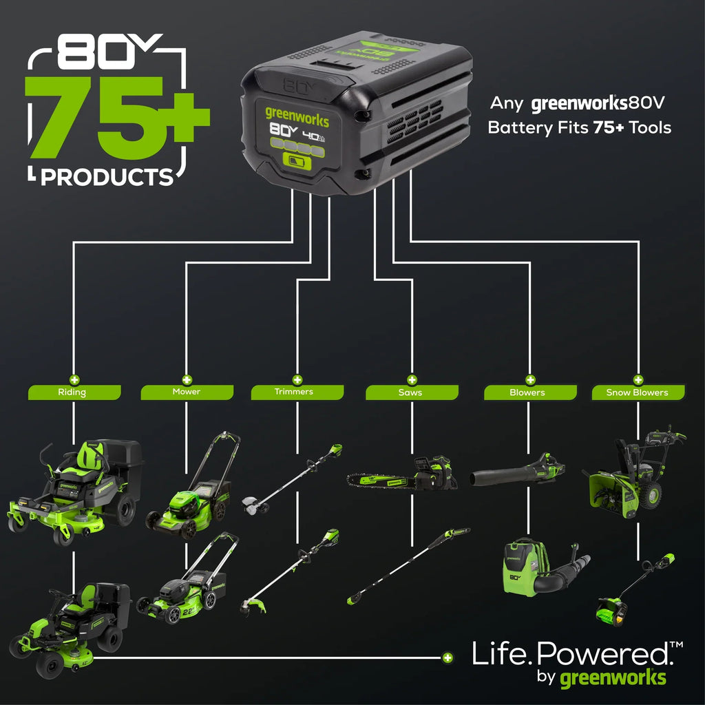 80V 800 CFM Brushless Leaf Blower w/ 2.5Ah Battery & Charger