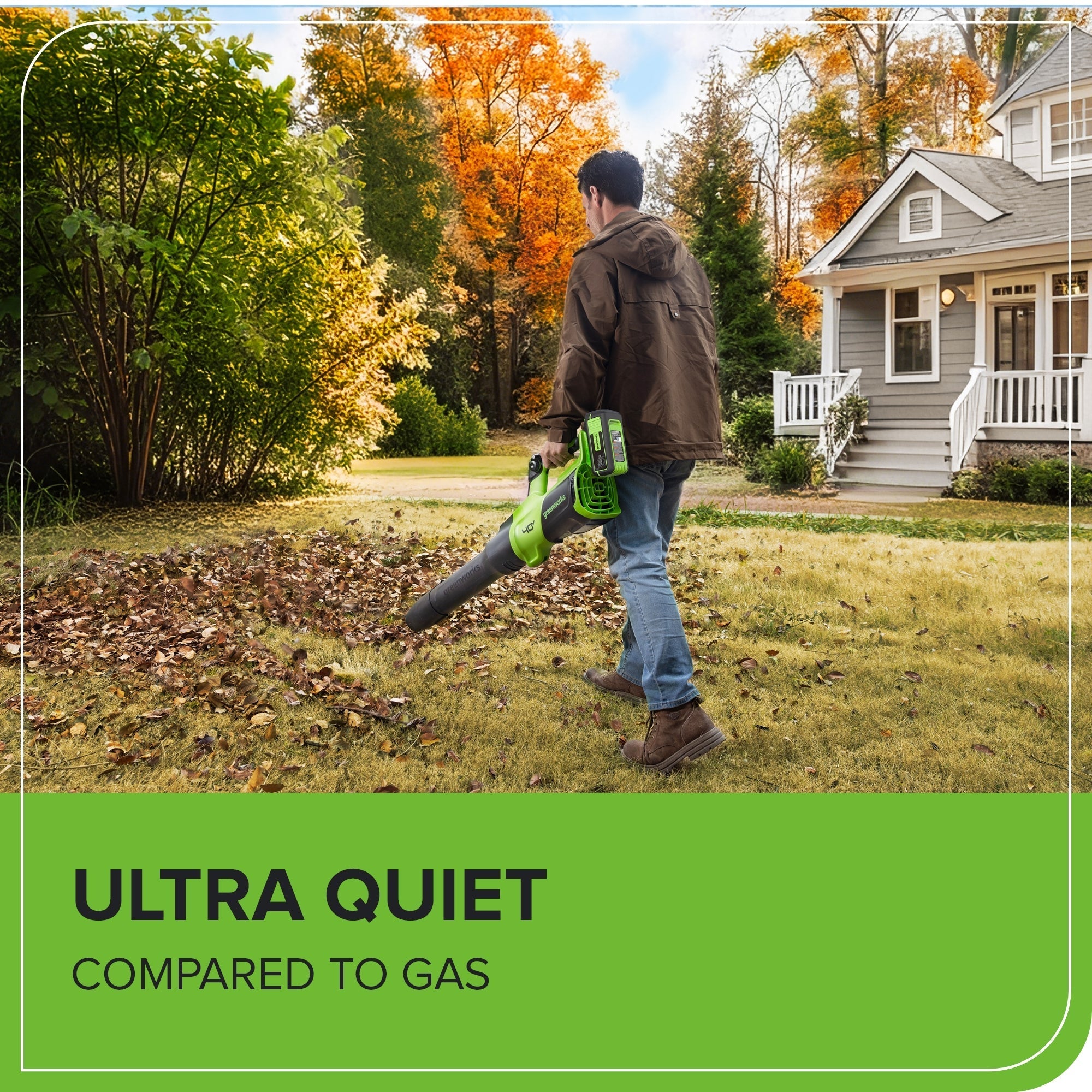 40V 730 CFM Cordless Battery Leaf Blower w/ 5.0Ah Battery & 5A Charger