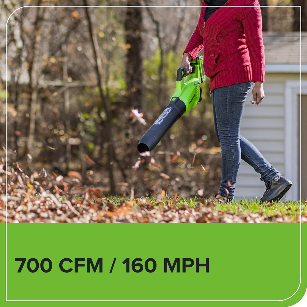 40V Gen 2.5 700 CFM Cordless Battery Brushless Leaf Blower w/ 8.0Ah Battery & Charger