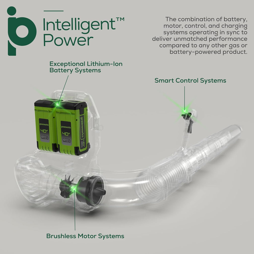 40V 710 CFM Cordless Battery Dual Port Backpack Blower w/ (2) 5.0Ah Battery & Charger