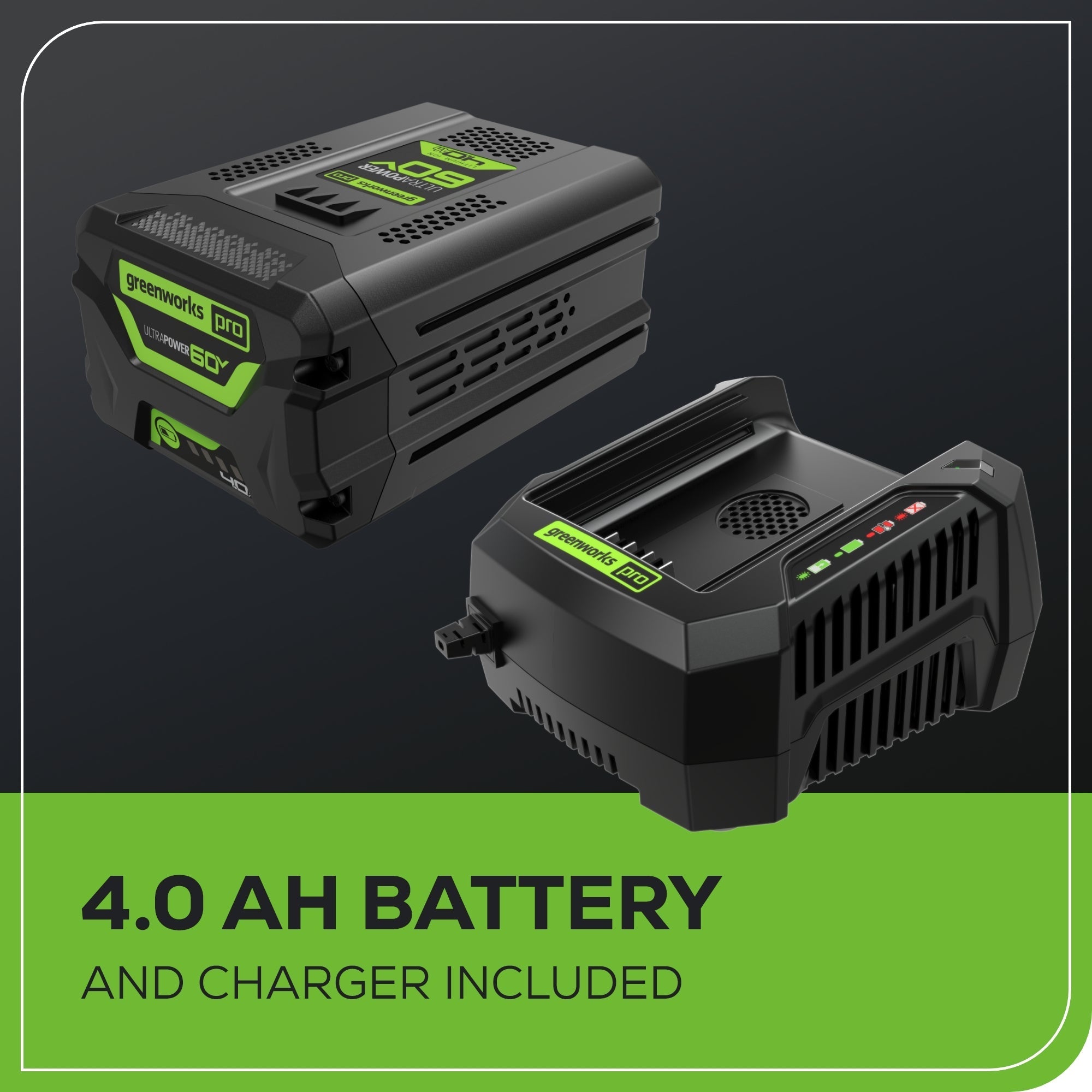 60V 800 CFM Cordless Battery Brushless Backpack Blower w/ 4.0Ah Battery & Charger