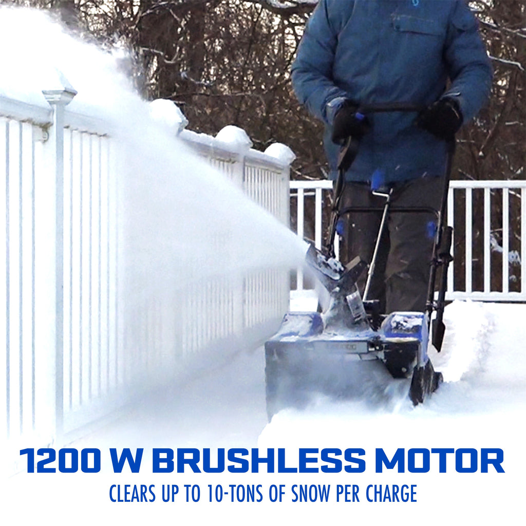 Snow Joe 24V-X2-SB18 48-Volt* IONMAX Cordless Snow Blower Kit | 18-Inch | W/ 2 x 4.0-Ah Batteries + Charger