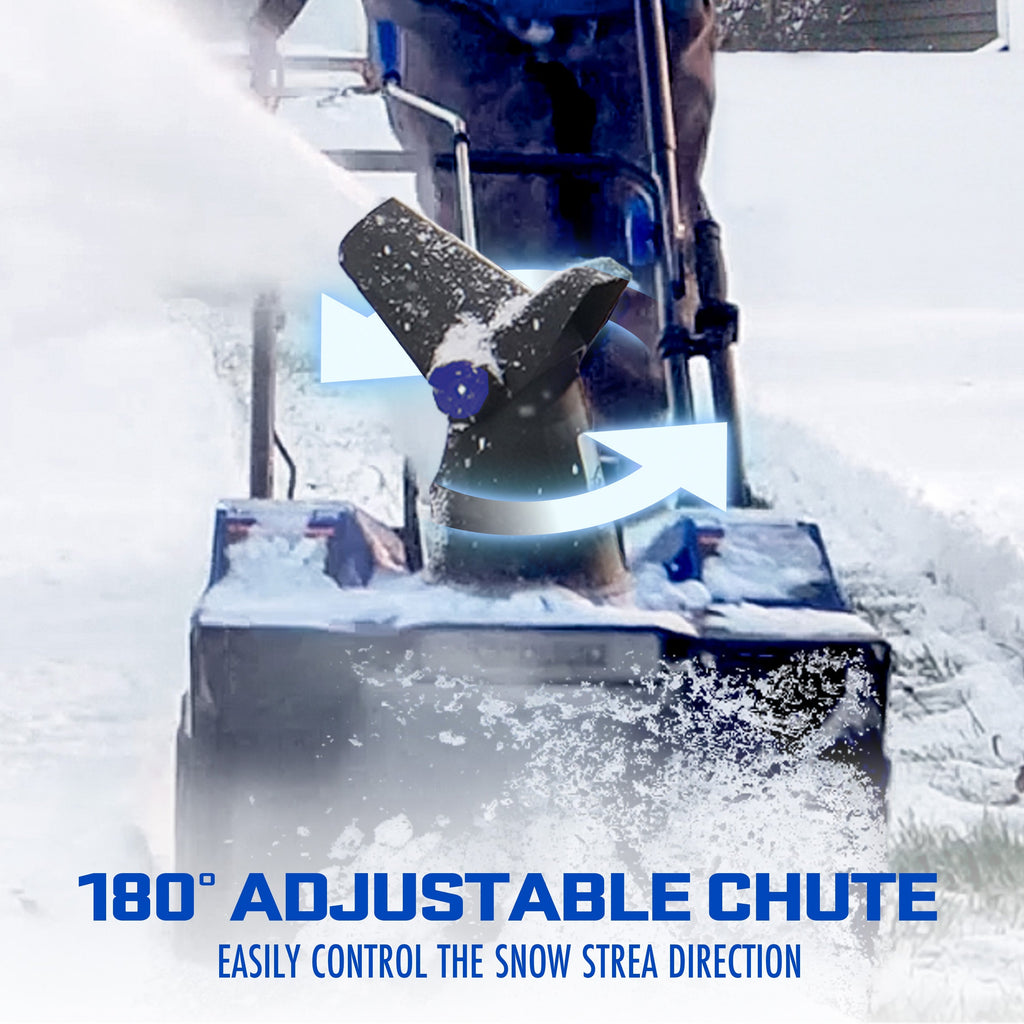 Snow Joe 24V-X2-SB18 48-Volt* IONMAX Cordless Snow Blower Kit | 18-Inch | W/ 2 x 4.0-Ah Batteries + Charger