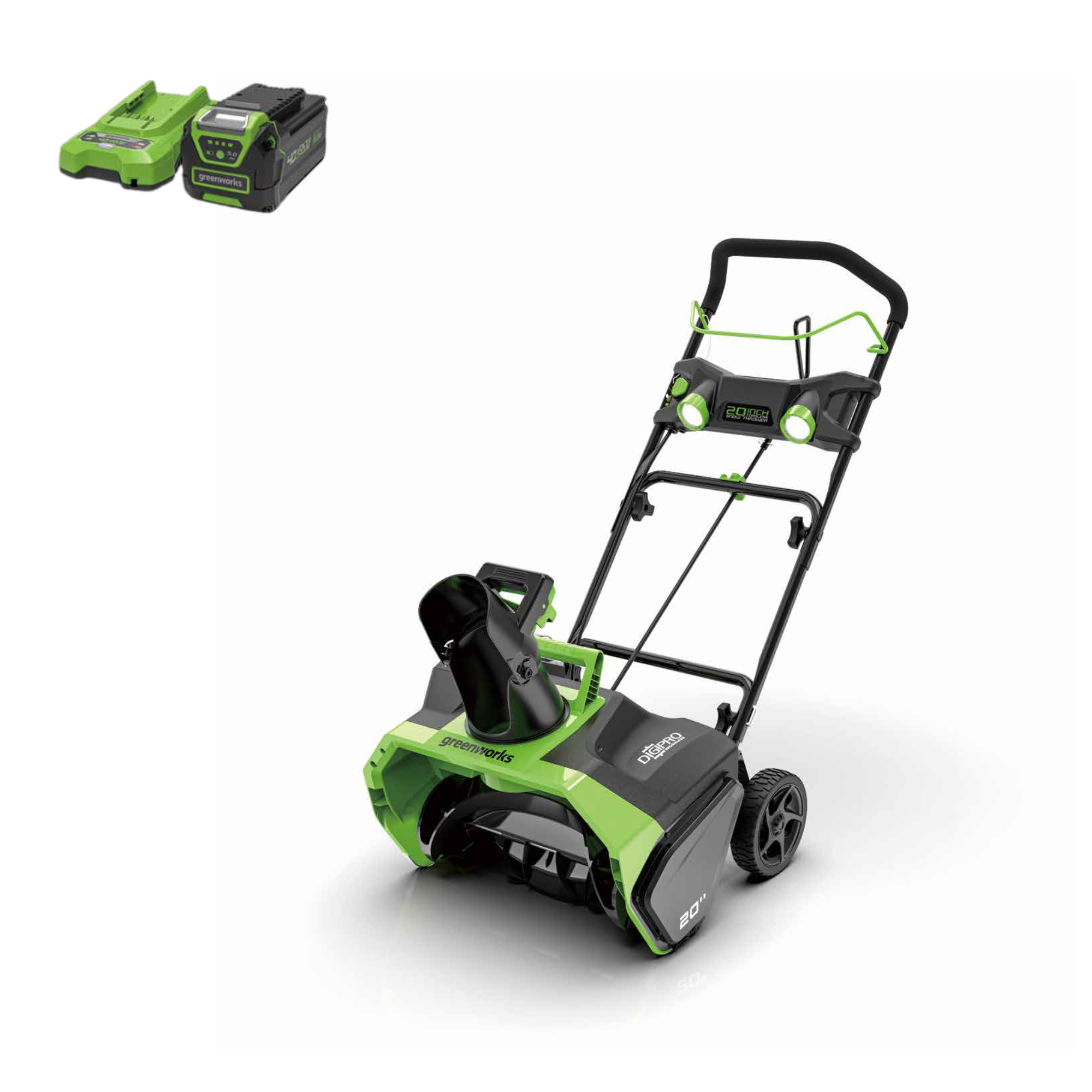 40V 20" Cordless Battery Single-Stage Snow Blower w/ 5.0Ah Battery & Charger