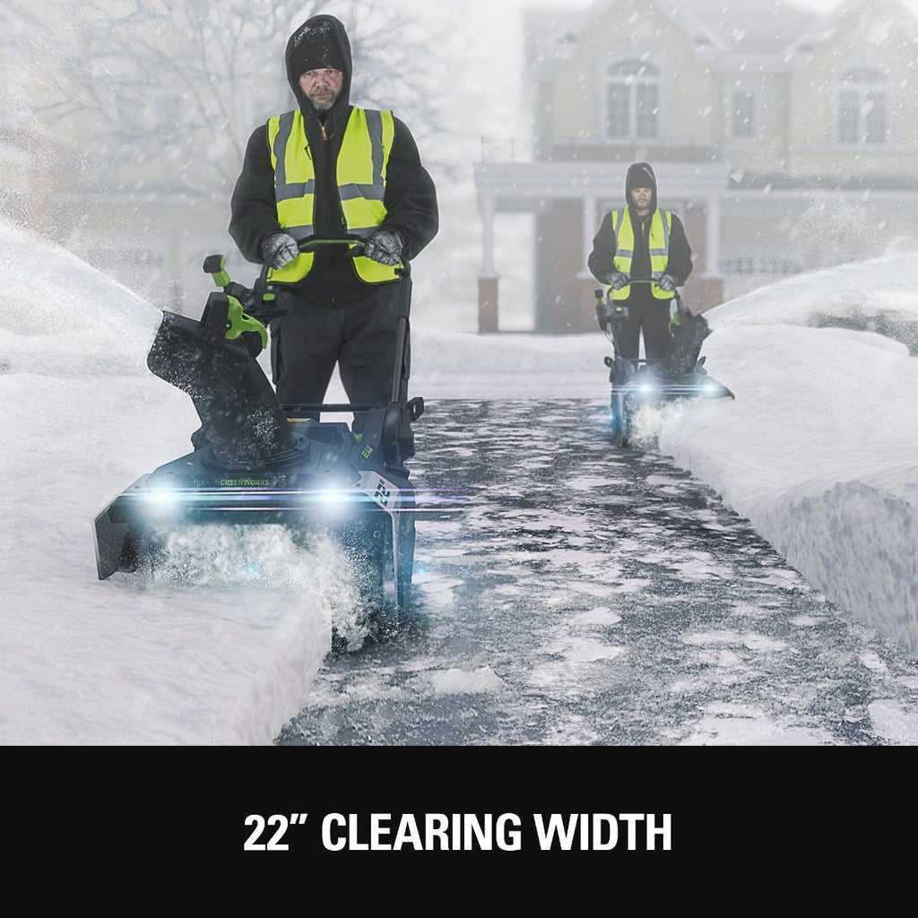 82V 22" Snow Blower w/ 5.0Ah Battery and Dual Port Charger