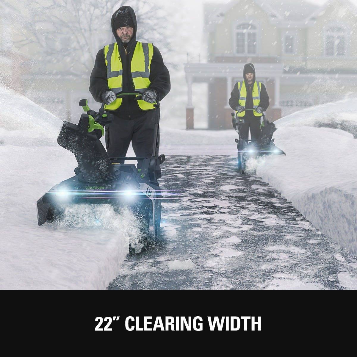 82V 22" Snow Blower w/ 5.0Ah Battery and Dual Port Charger