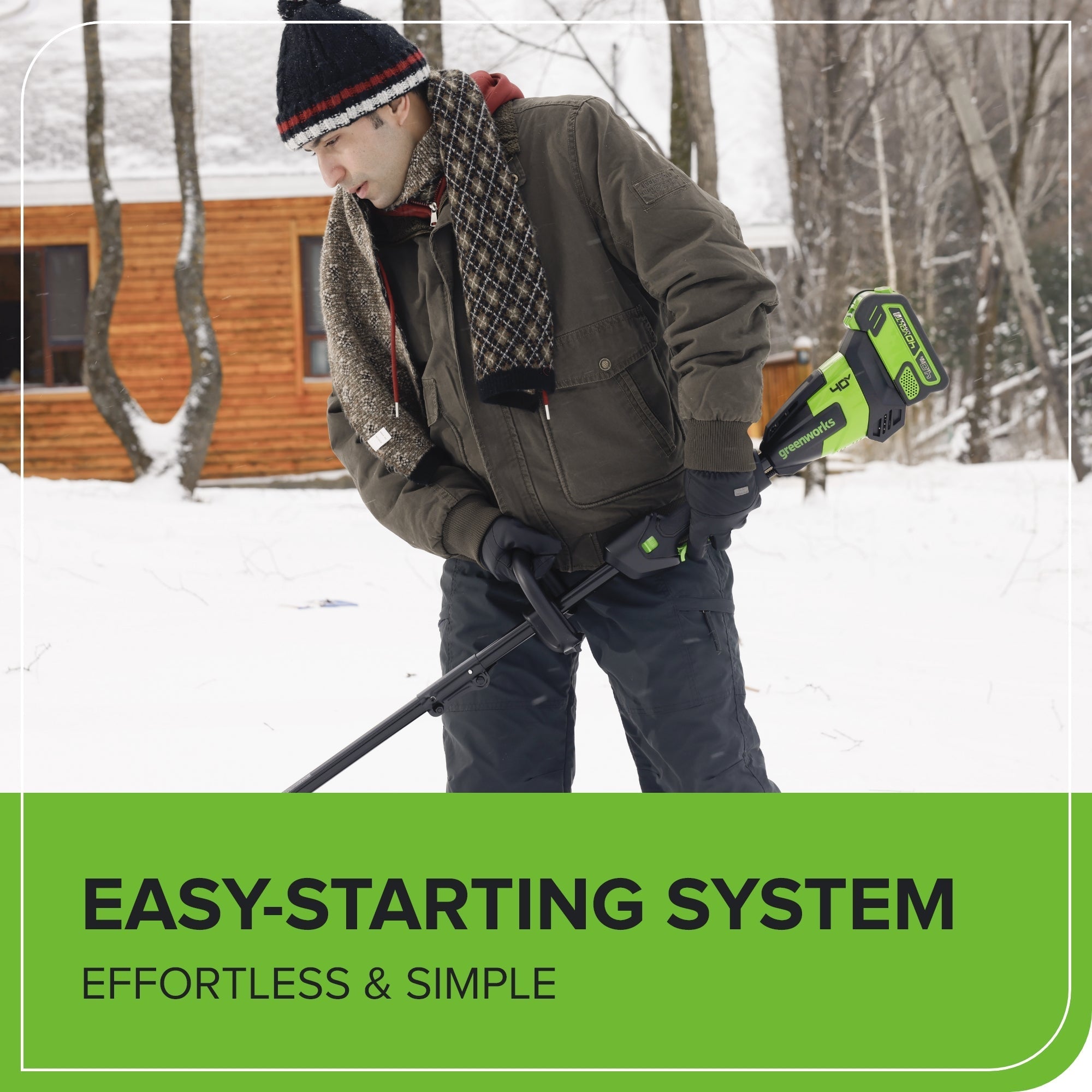 40V 12" Cordless Battery LED Snow Shovel w/ Directional Vanes, 4.0Ah Battery and Charger