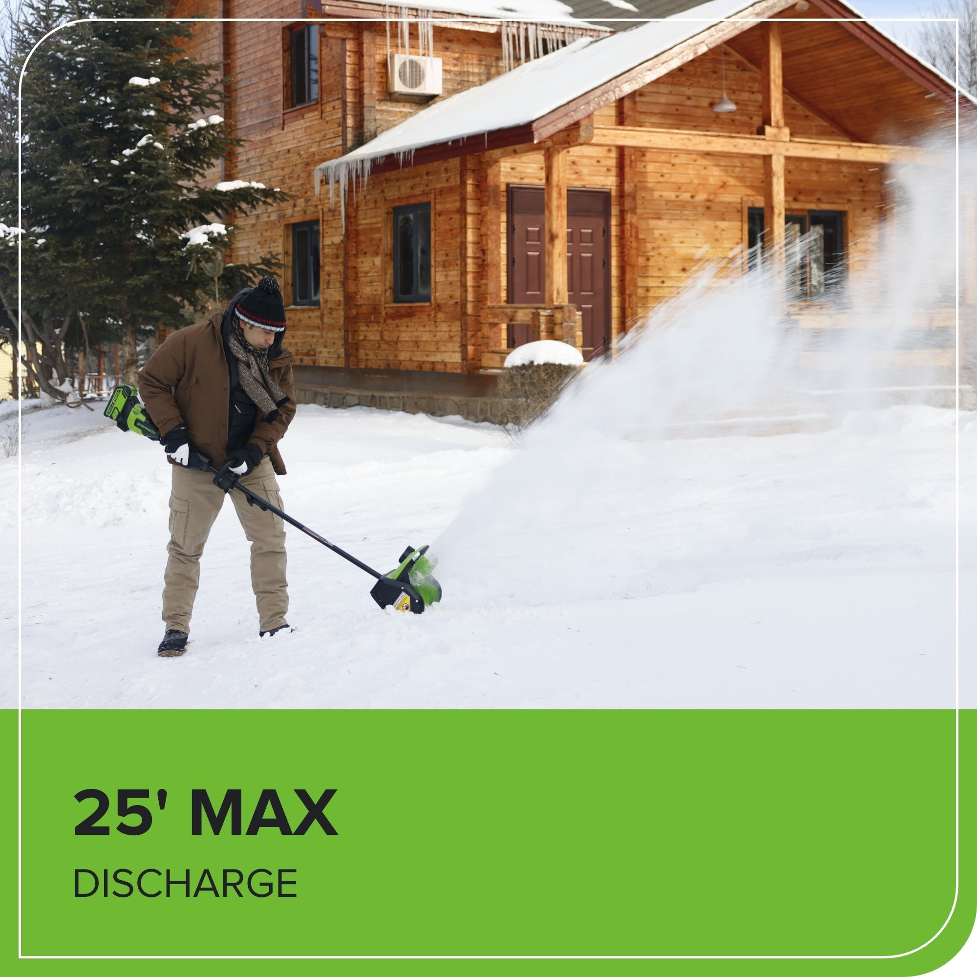40V 12" Cordless Battery LED Snow Shovel w/ Directional Vanes, 4.0Ah Battery and Charger