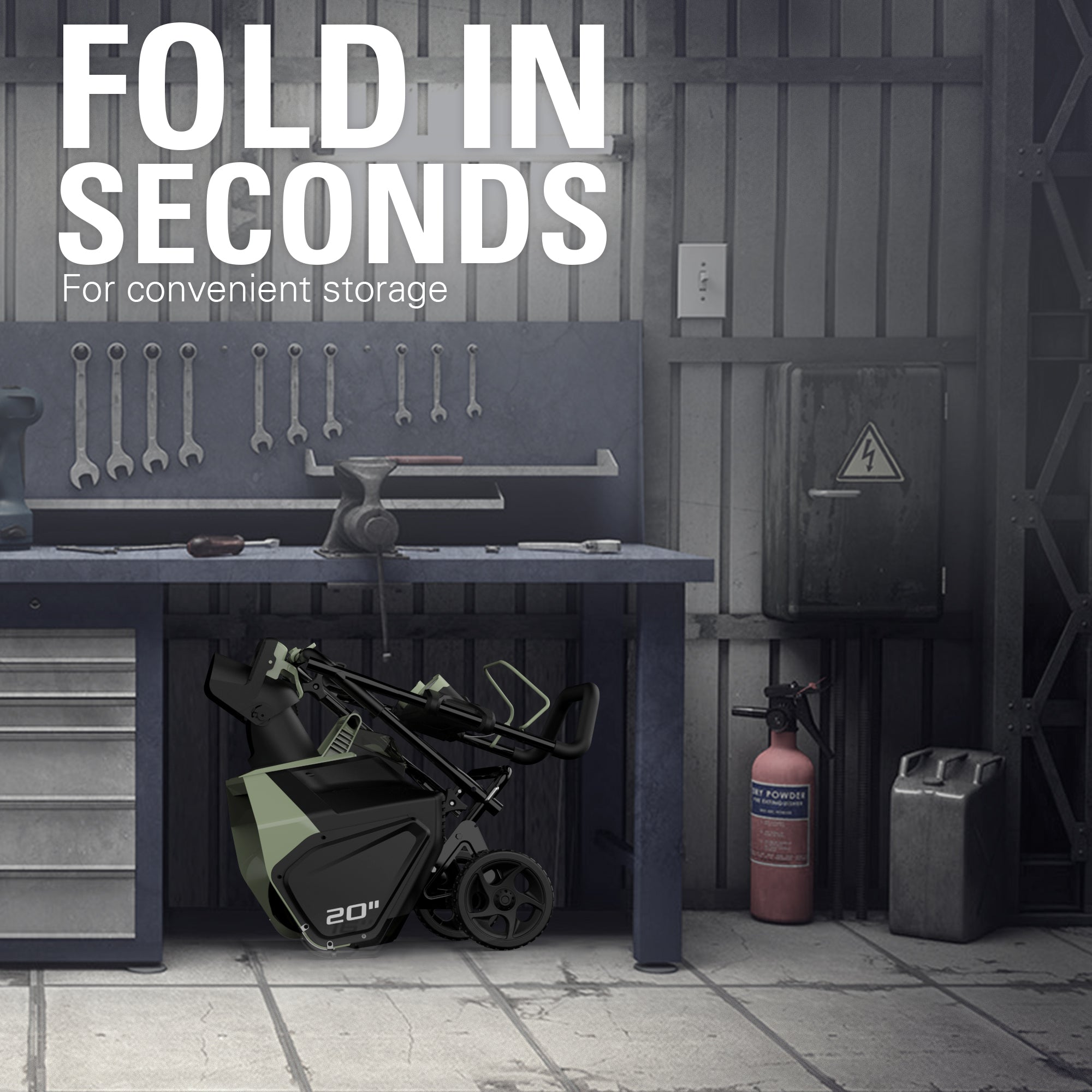 40V 20" Cordless Battery Single-Stage Snow Blower w/ 5.0Ah Battery & Charger