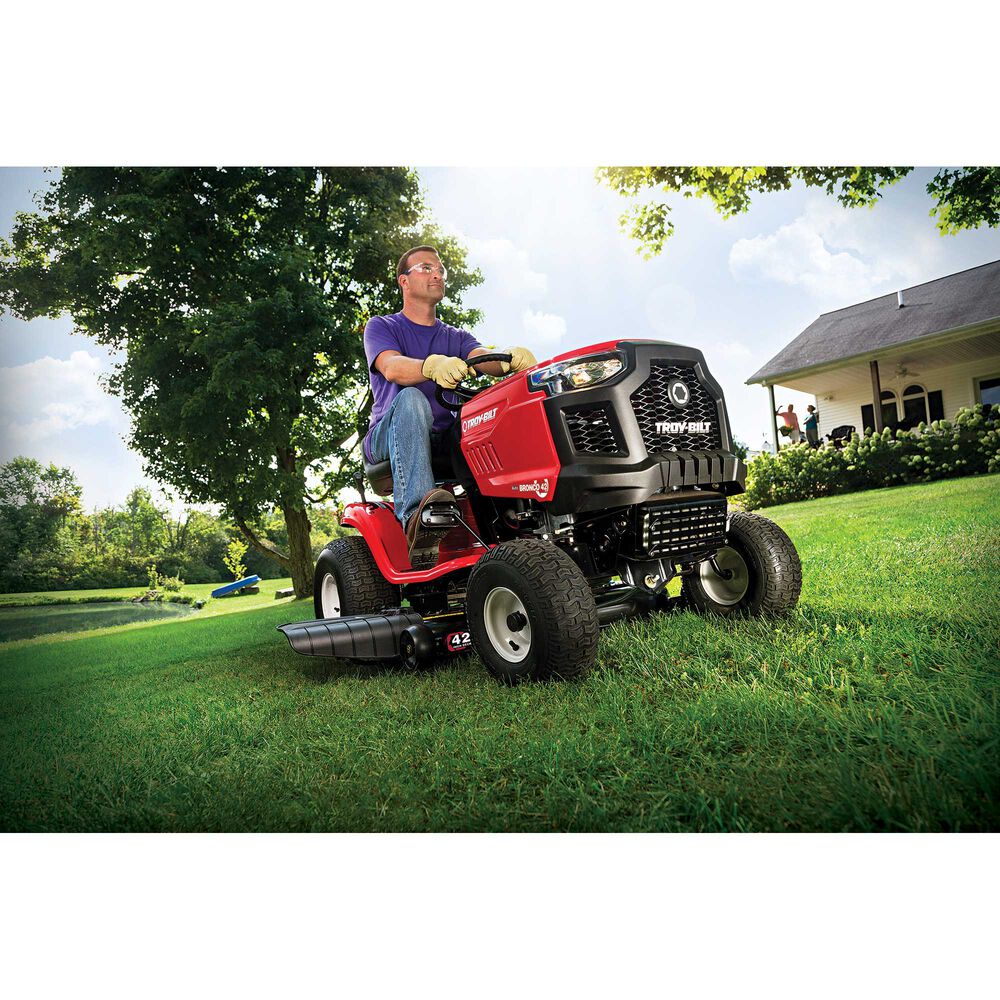 Troy Bilt Bronco 42 Riding Lawn Mower | 547cc Troy-Bilt engine | 42" deck | AutoDrive Transmission
