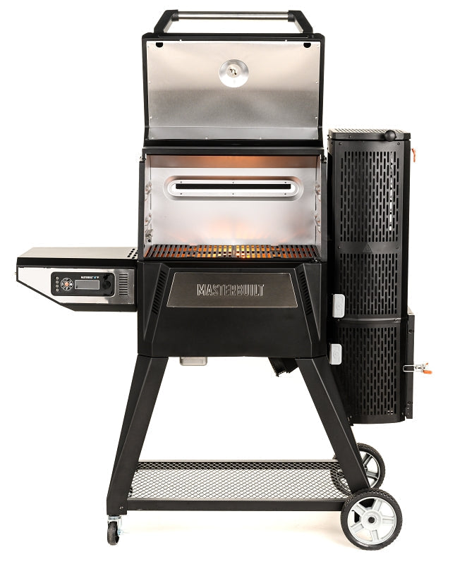 Masterbuilt MB20040220 Digital Charcoal Grill and Smoker, 560 sq-in Primary Cooking Surface, Black, Steel Body