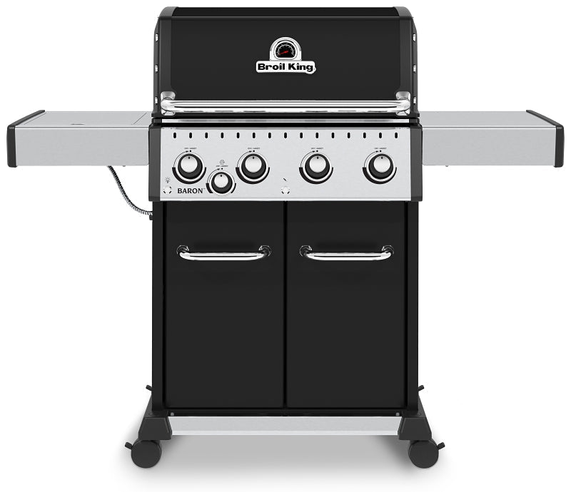 Broil King Baron 440 PRO 875224 Gas Grill, 45,000 Btu/hr, Liquid Propane, 5-Burner, Side Shelf Included: Yes