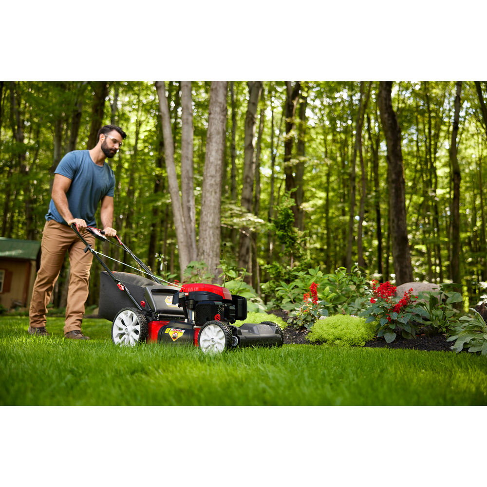 Troy Bilt TB230C | High-Wheel Self-Propelled Mower |Commercial 163cc Troy-Bilt Engine | 11" Rear Wheels | 3-in-1 Deck | Variable Speed FWD