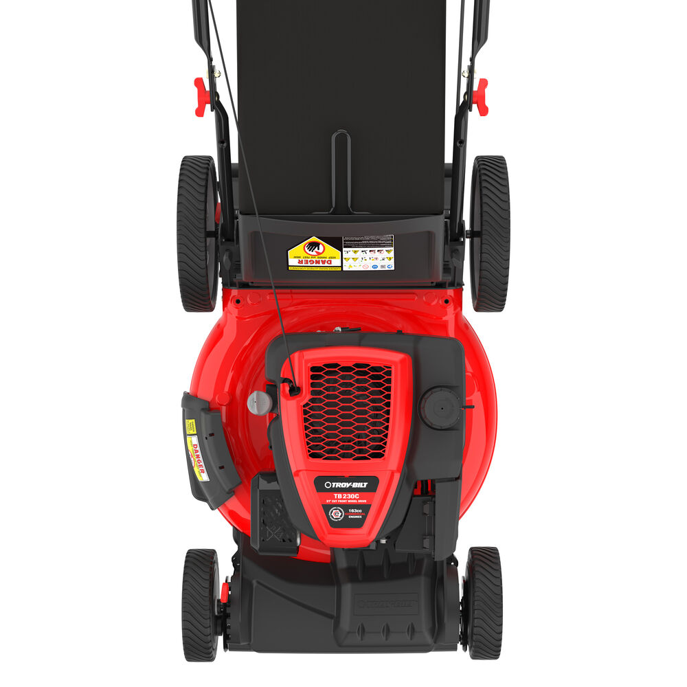 Troy Bilt TB230C | High-Wheel Self-Propelled Mower |Commercial 163cc Troy-Bilt Engine | 11" Rear Wheels | 3-in-1 Deck | Variable Speed FWD