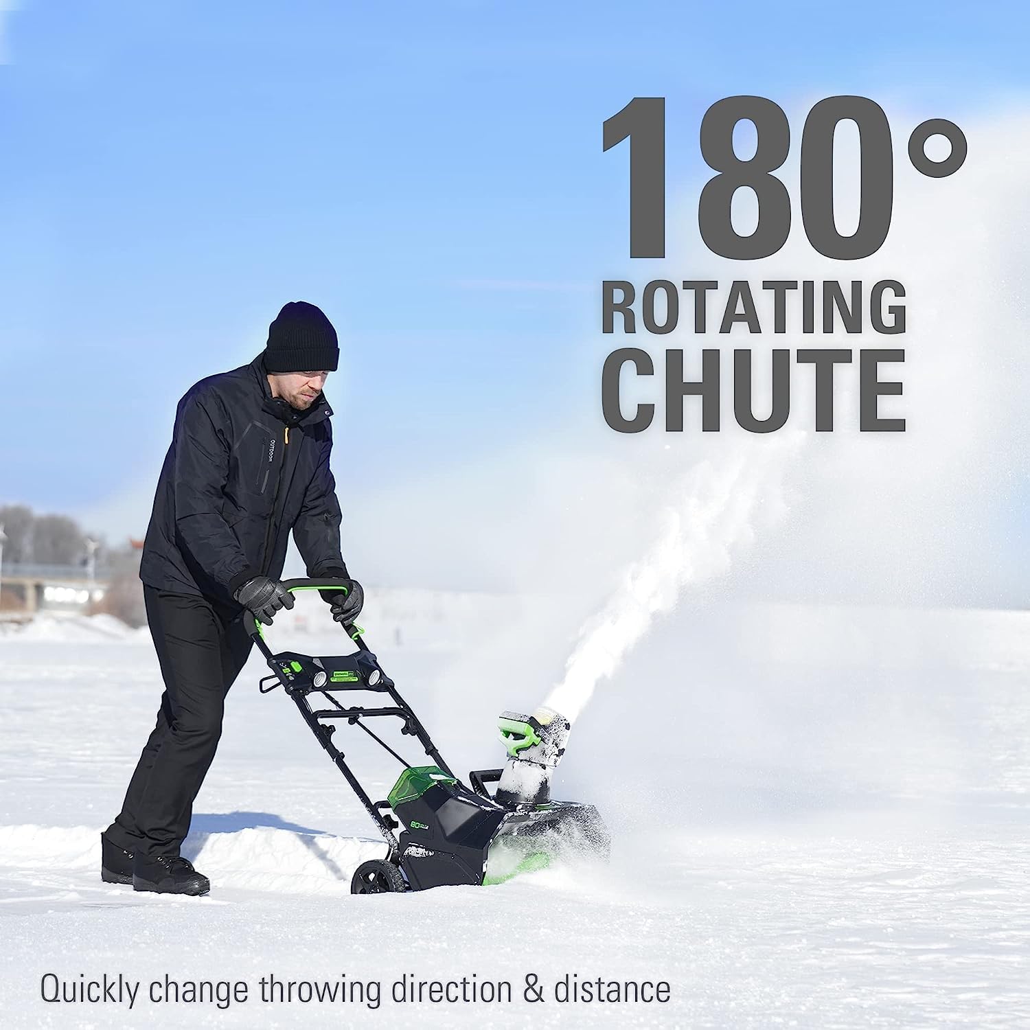 80V 20" Cordless Battery Single-Stage Snow Blower w/ 4.0Ah Battery & Charger