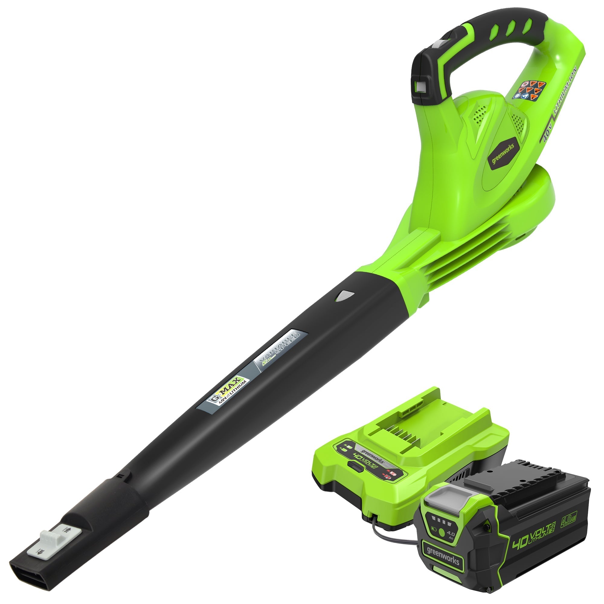 40V 135 CFM Cordless Battery Leaf Blower w/ 4.0Ah Battery & Charger