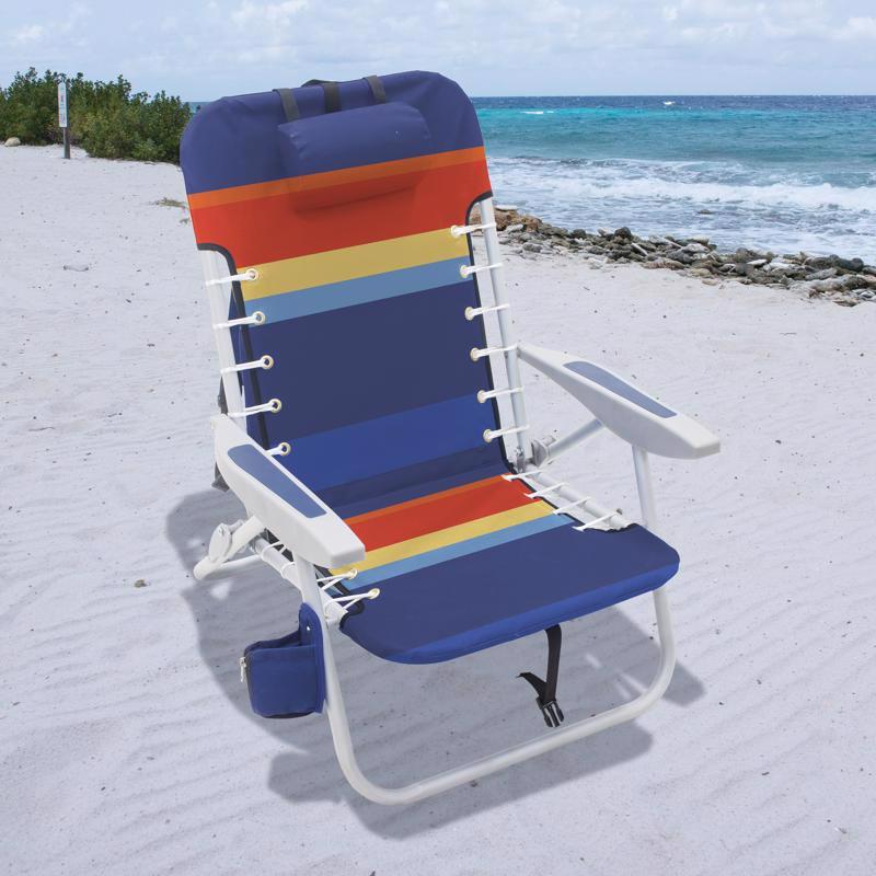 Rio Brands 4-Position Assorted Beach Folding Chair, Pack of 4