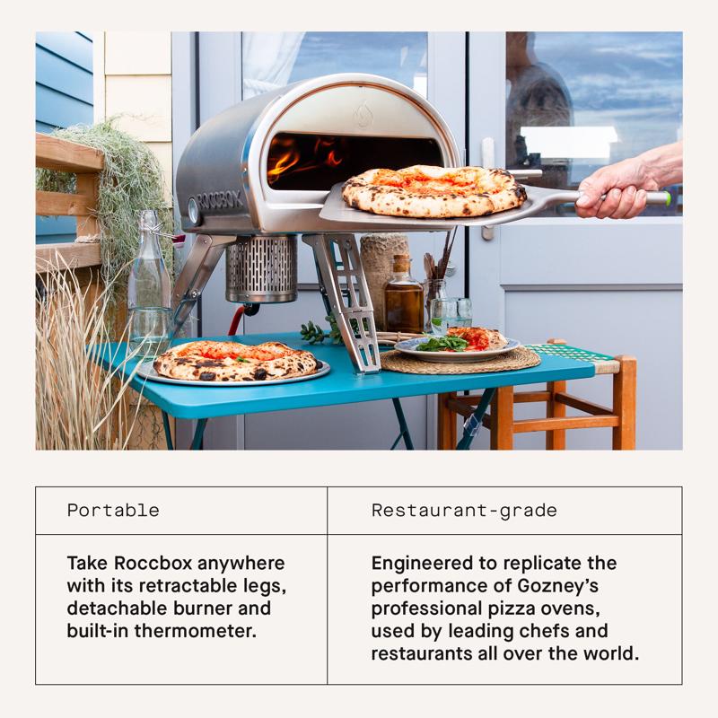 Gozney Roccbox, Propane Gas Outdoor Pizza Oven Gray