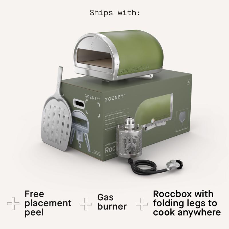 Gozney Roccbox, Propane Gas Outdoor Pizza Oven Olive