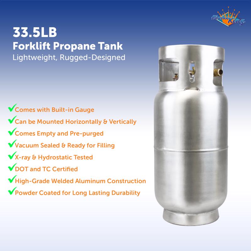Flame King 33.5 lb Aluminum Type 1 Empty LP Tank