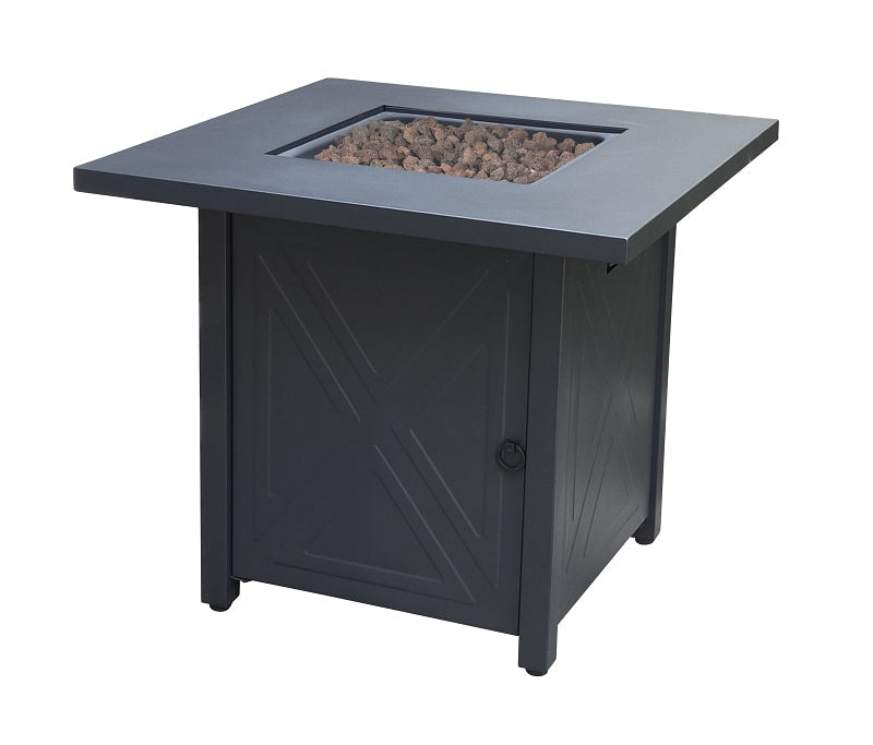 Seasonal Trends 52072 Fire Pit, 28 in OAW, 28 in OAD, 24 in OAH, Square, Propane, Pulse Ignition