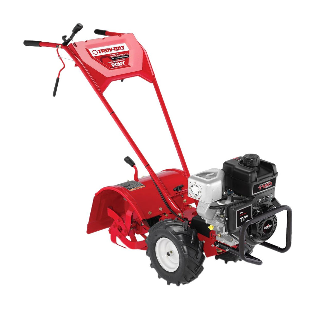 Troy-Bilt Pony Tiller | 16in Rear Tine Tiller | 250cc Briggs & Stratton Engine | Forward Rotating Tines