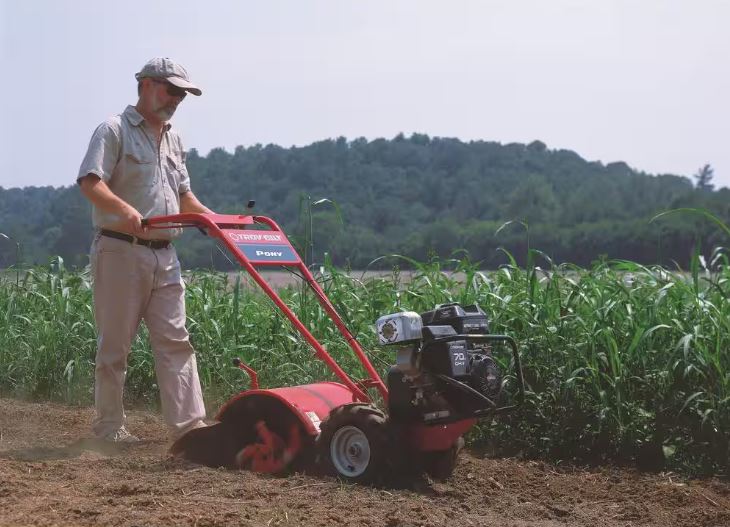 Troy-Bilt Pony Tiller | 16in Rear Tine Tiller | 250cc Briggs & Stratton Engine | Forward Rotating Tines