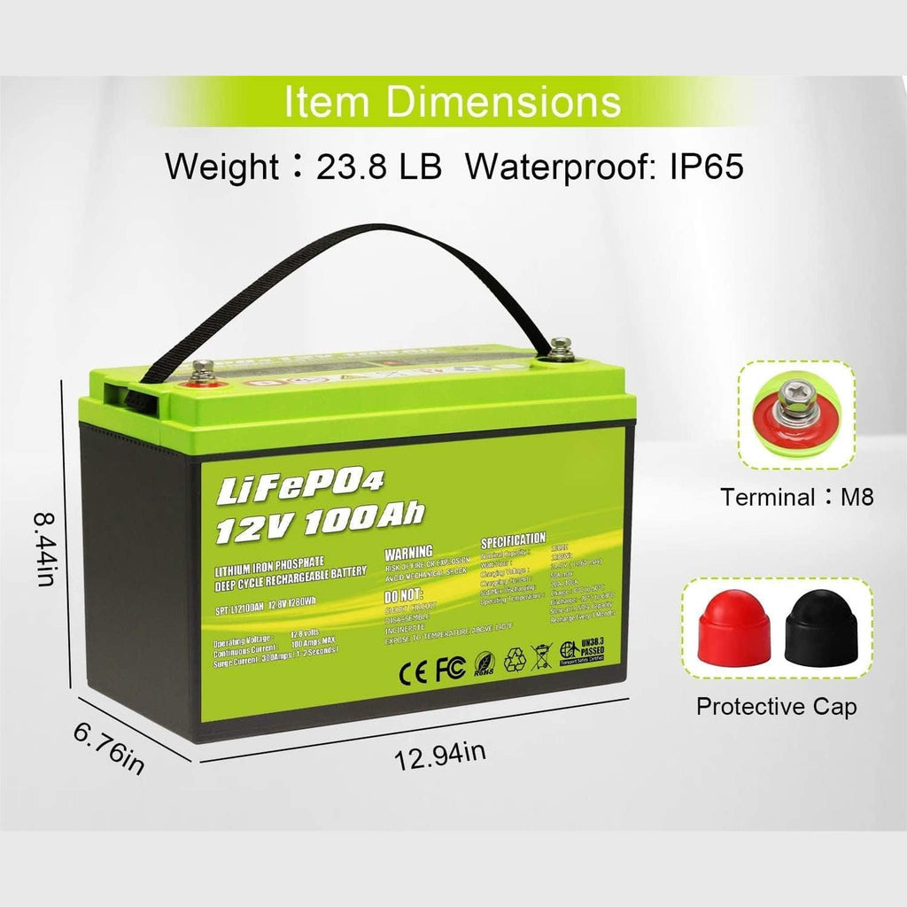 ACOPower | 12V 100Ah LiFePO4 Deep Cycle Lithium Battery