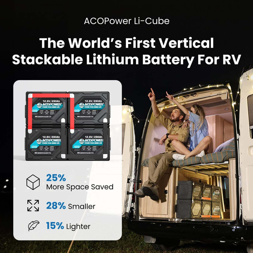 ACOPower | Li-Cube Stable Lithium RV Battery - 100Ah/230Ah