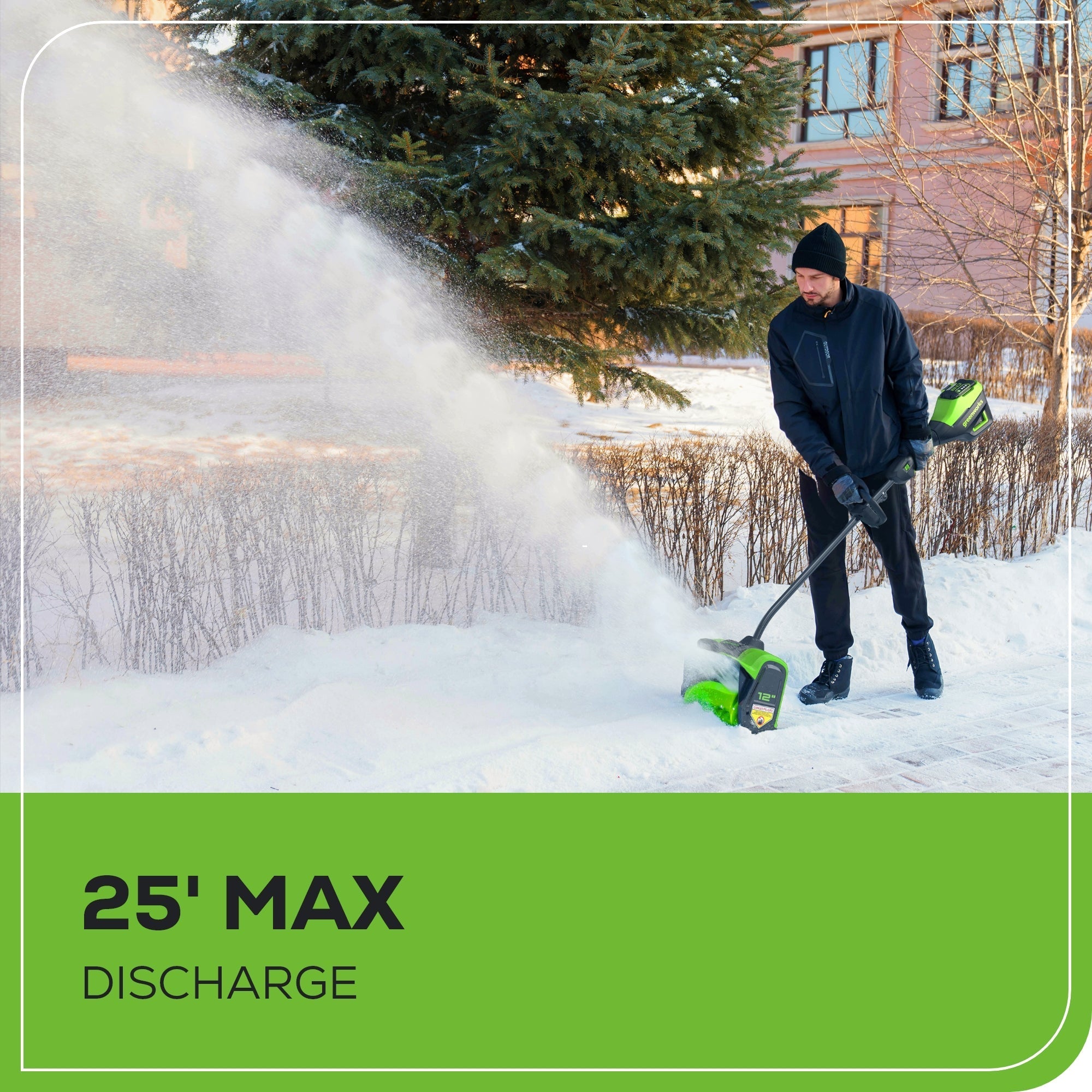 80V 12" Cordless Battery LED Snow Shovel w/ 2.0Ah Battery & Charger