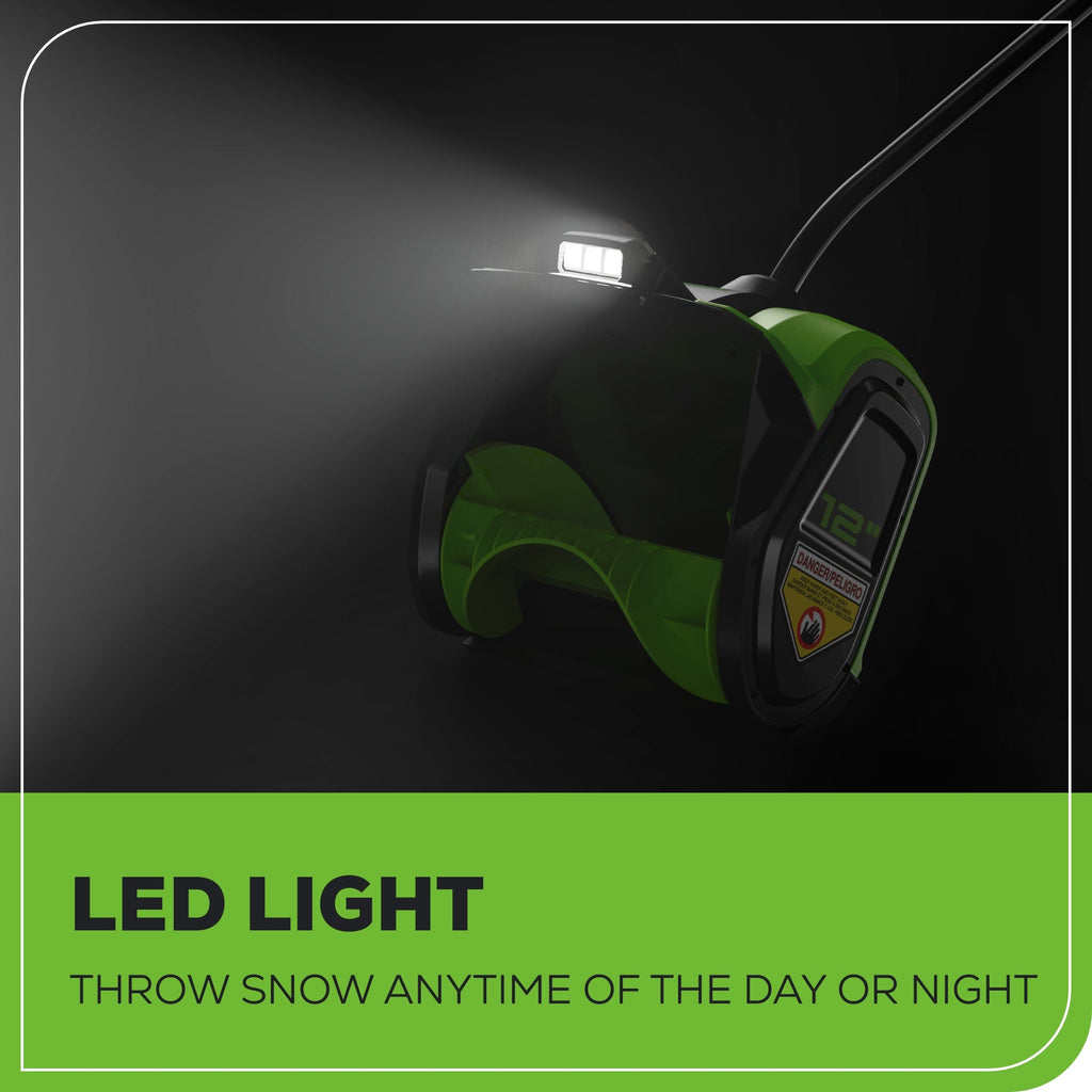 40V 12" Cordless Brushless Snow Shovel with Light (Tool Only)