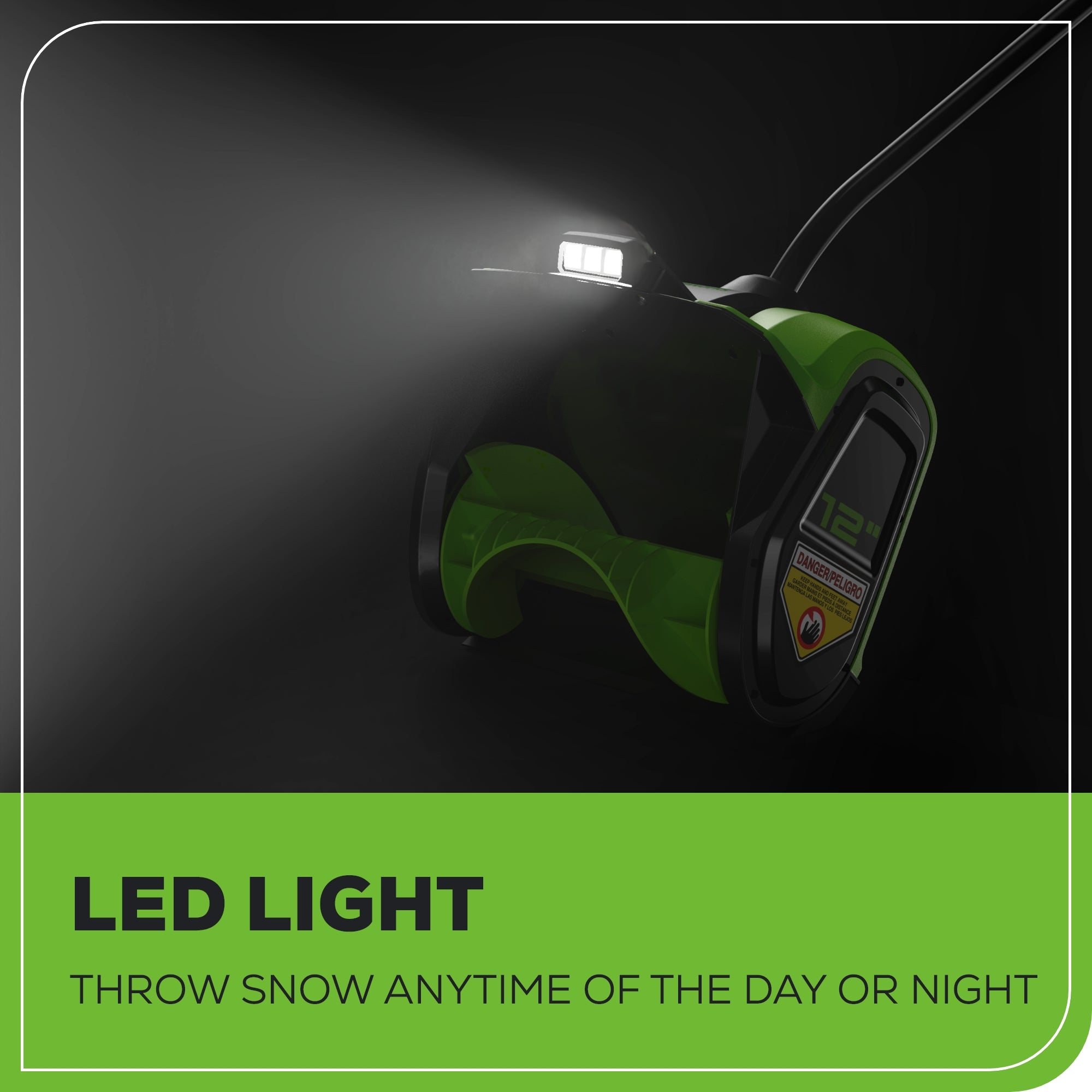 40V 12" Cordless Brushless Snow Shovel with Light (Tool Only)