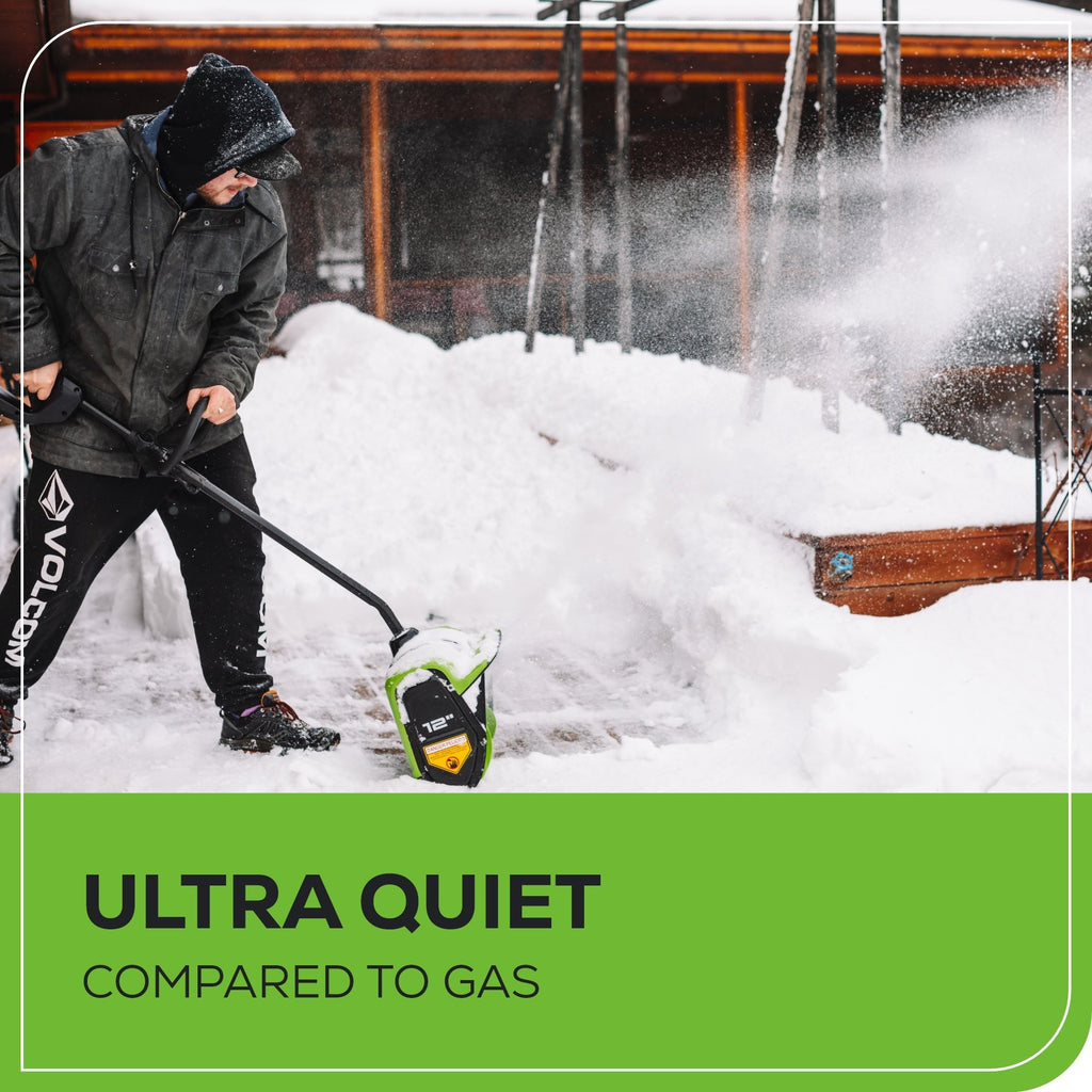 60V 12" Cordless Battery Snow Shovel w/ 4.0Ah Battery & Charger