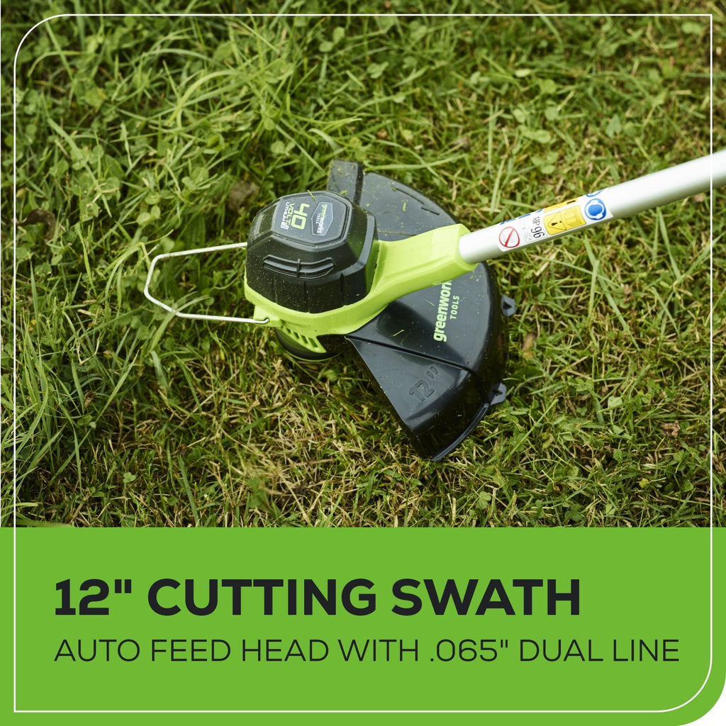 40V 12" Cordless String Trimmer and Leaf Blower Combo Kit w/ 2.0Ah Battery & Charger