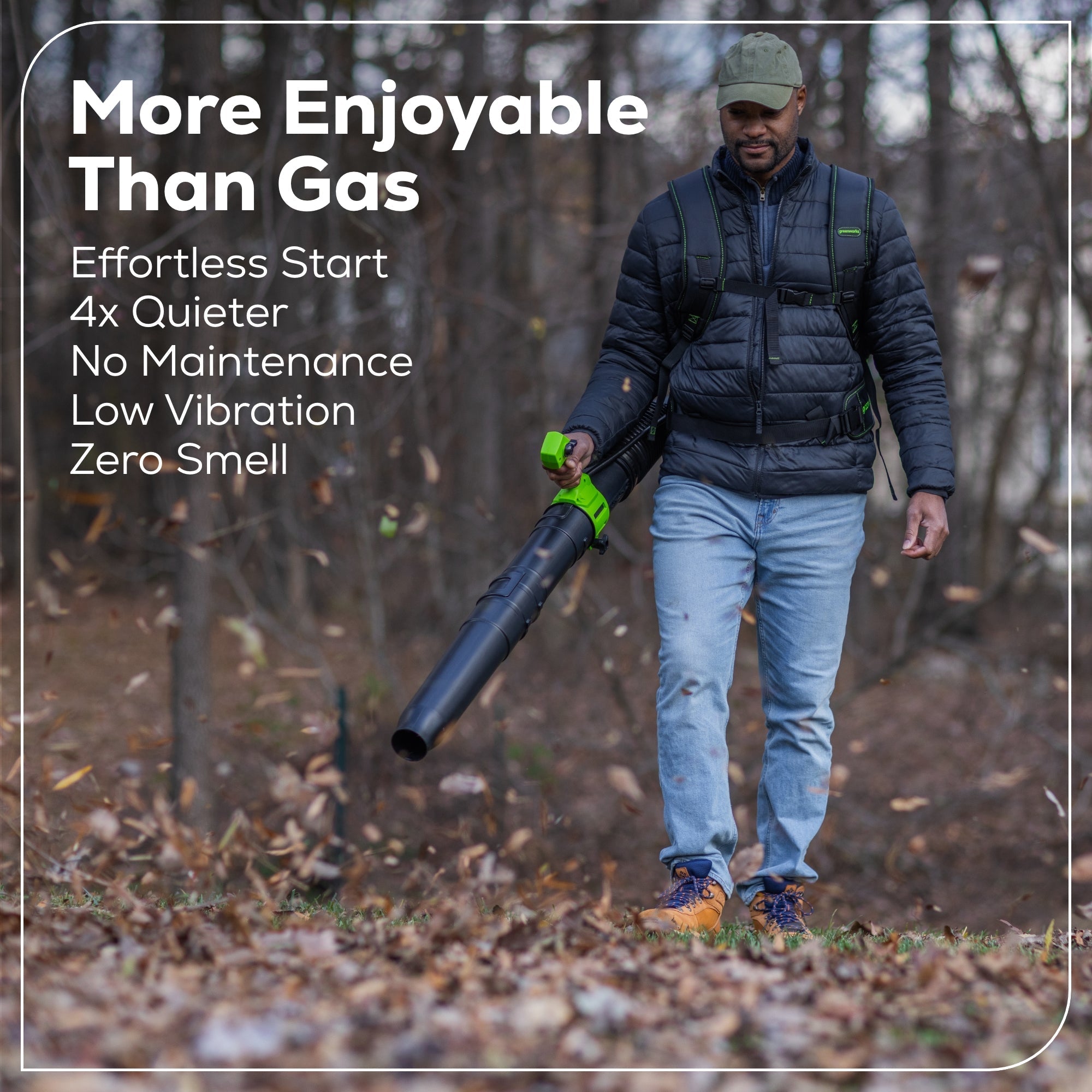 60V 730 CFM Cordless Battery Backpack Blower w/ 4.0Ah Battery & 3A Charger