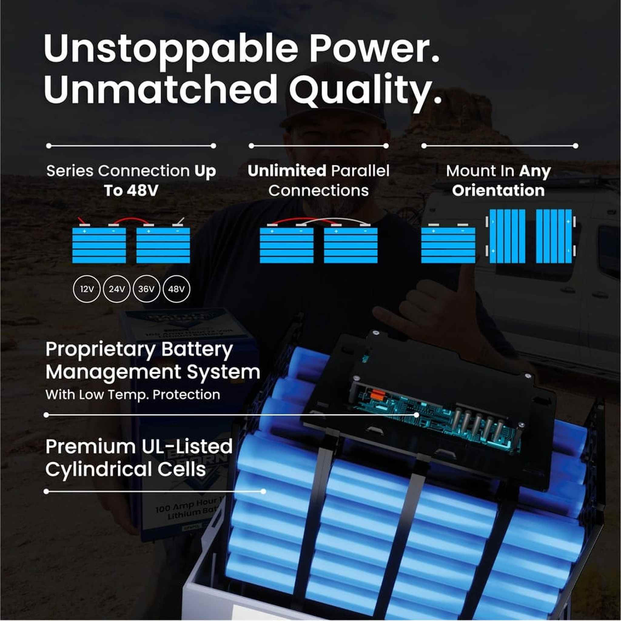 Battle Born Batteries | 100Ah 12V GC2 LiFePO4 Deep Cycle Battery