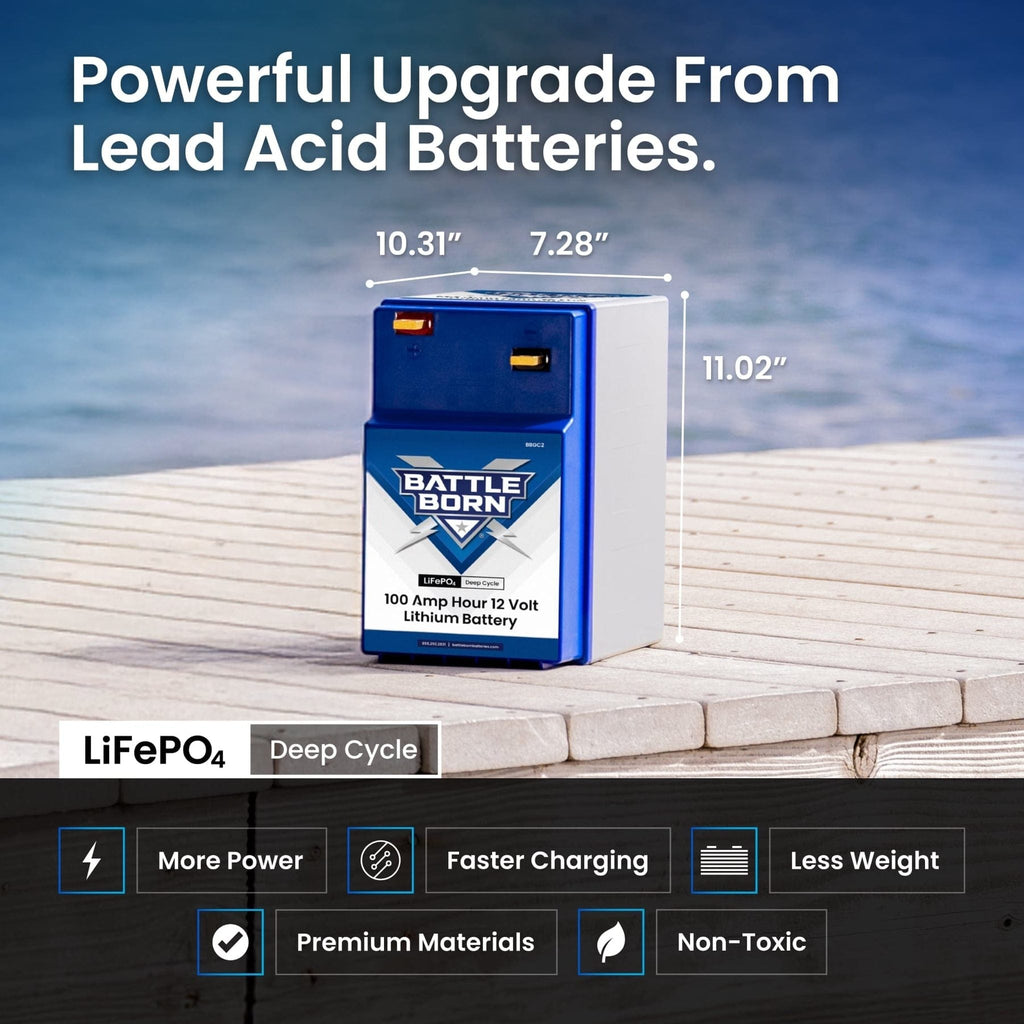 Battle Born Batteries | 100Ah 12V GC2 LiFePO4 Deep Cycle Battery