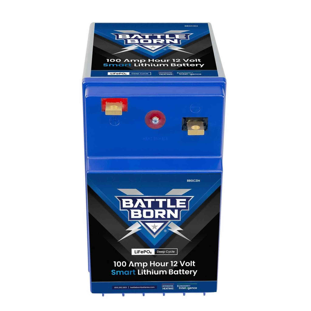 Battle Born Batteries | 100Ah 12V GC2 Smart Heated LiFePO4 Deep Cycle Battery Kit