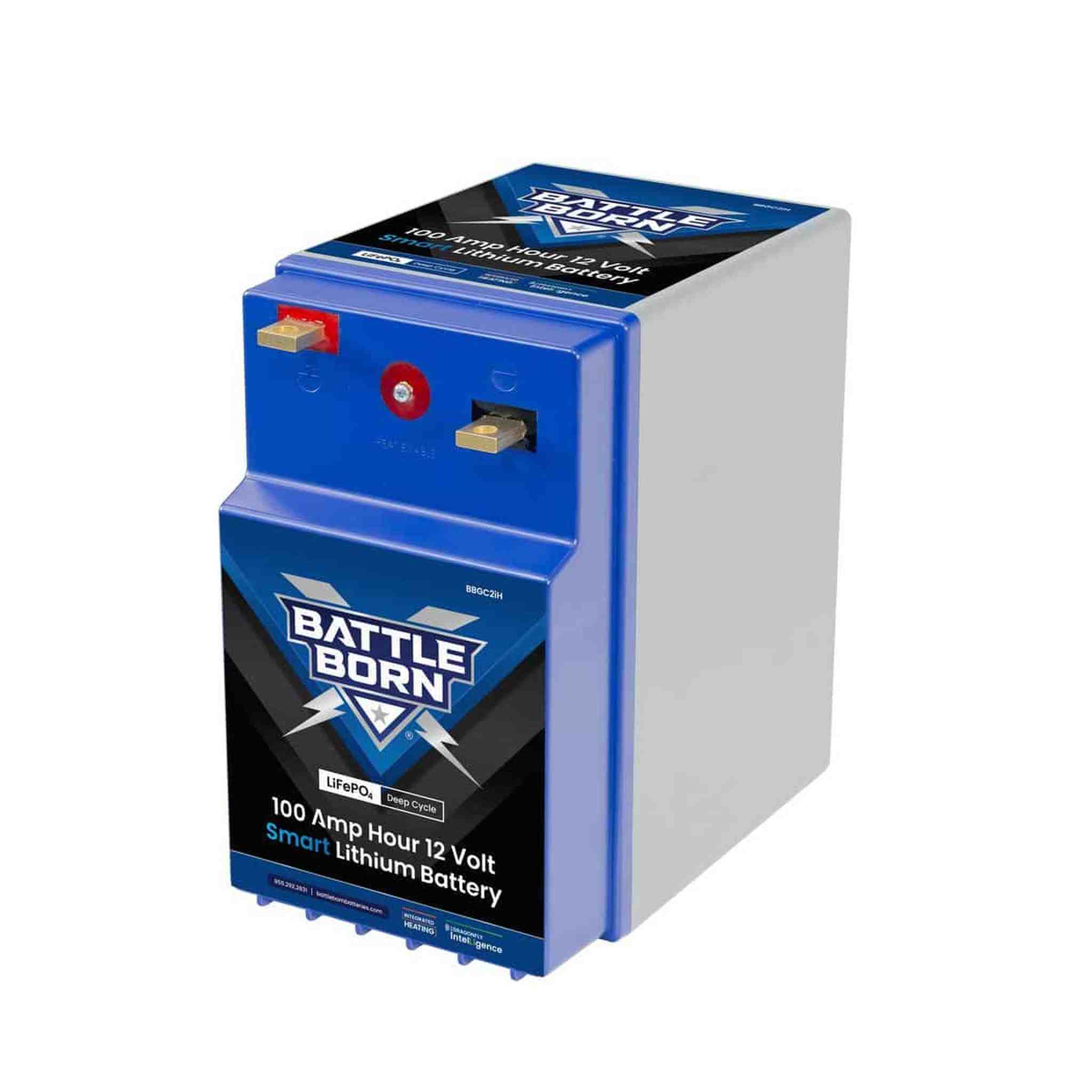 Battle Born Batteries | 100Ah 12V GC2 Smart Heated LiFePO4 Deep Cycle Battery Kit