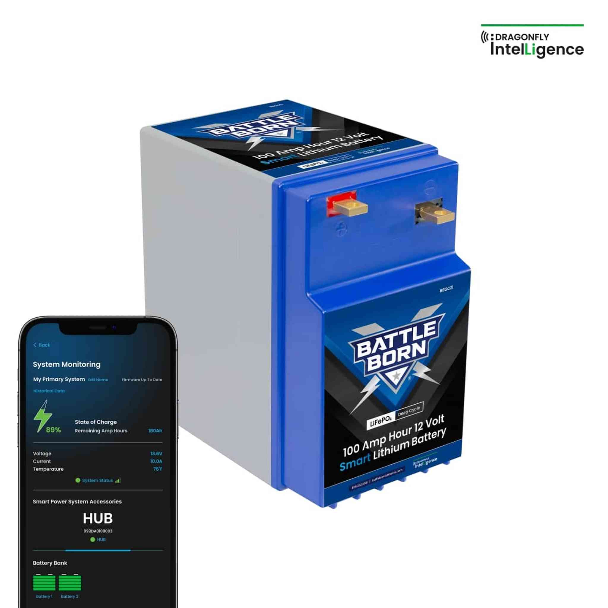 Battle Born Batteries | 100Ah 12V GC2 Smart LiFePO4 Deep Cycle Battery