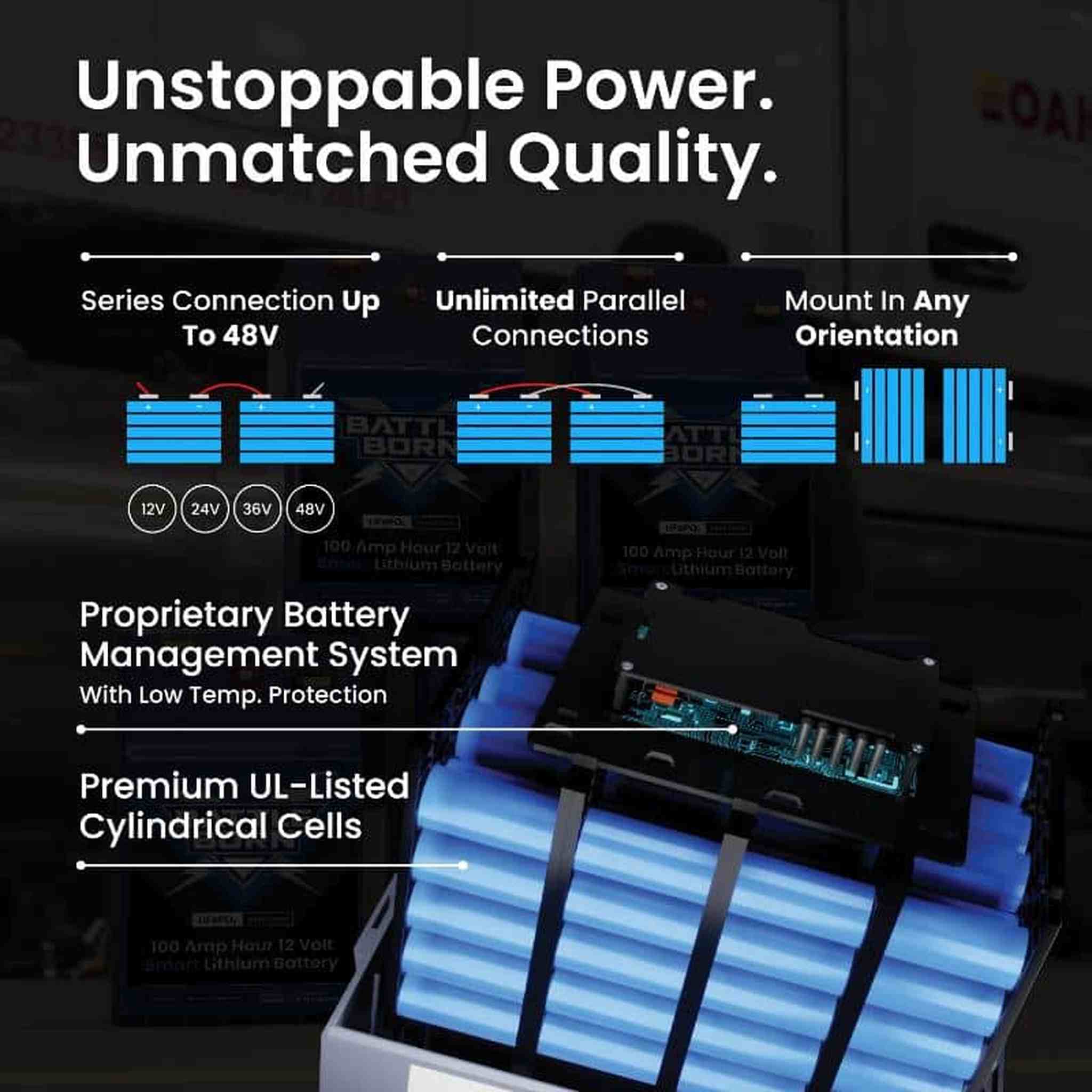 Battle Born Batteries | 100Ah 12V GC2 Smart LiFePO4 Deep Cycle Battery