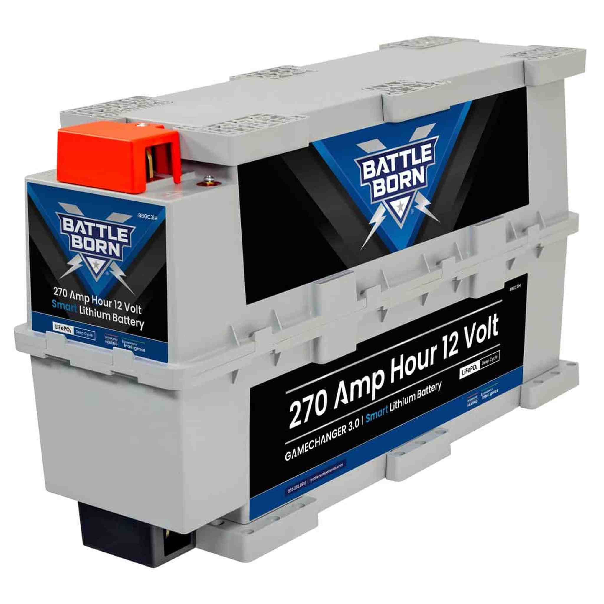Battle Born Batteries | 270Ah 12V GC3 Smart Heated LiFePO4 Deep Cycle Battery Kit