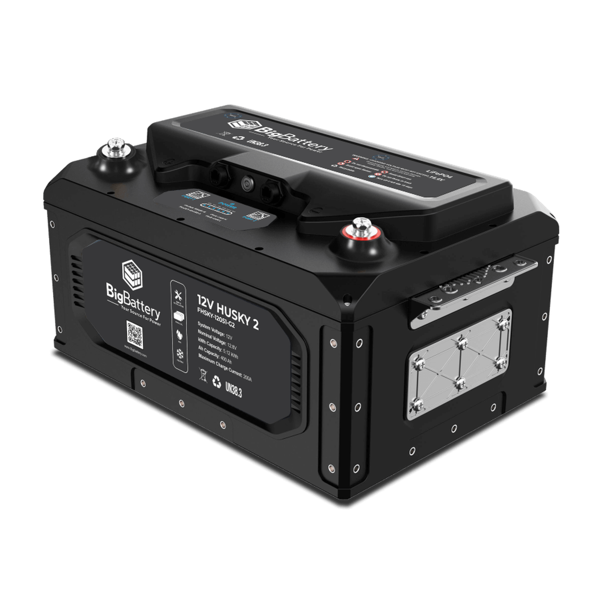 Big Battery | 12V HUSKY 2 – LiFePO4 – 400Ah – 5.12kWh