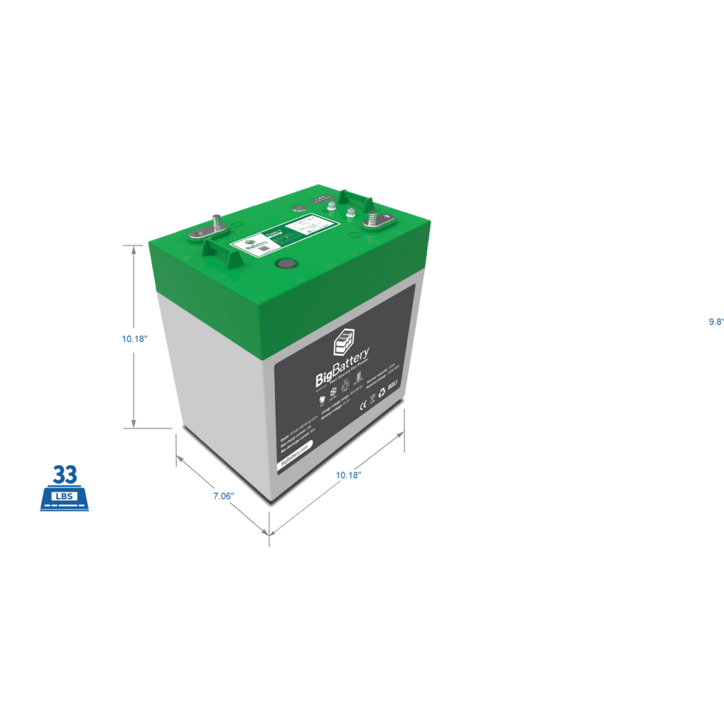 Big Battery | 48V EAGLE 2 – LiFePO4 – 32Ah – 1.63kWh – Golf & Utility Cart Battery