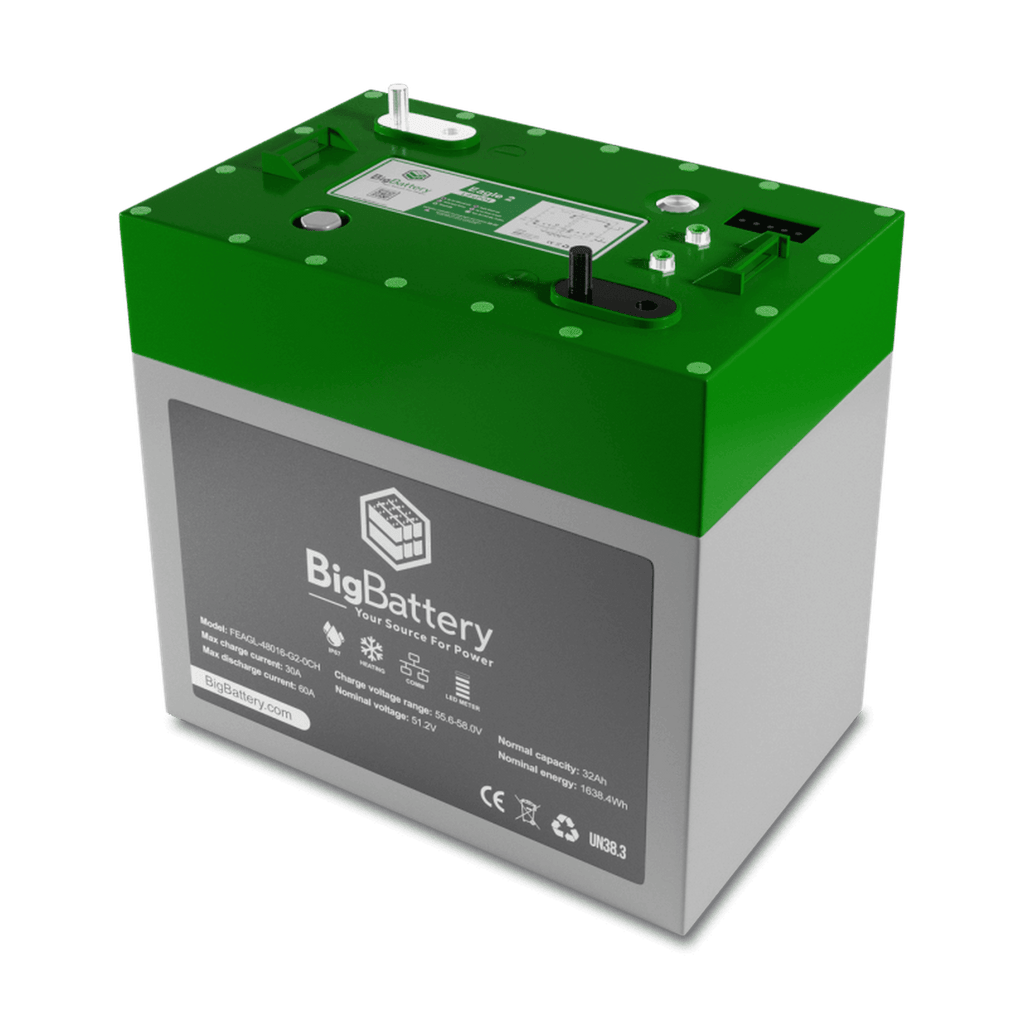 Big Battery | 48V EAGLE 2 – LiFePO4 – 32Ah – 1.63kWh – Golf & Utility Cart Battery