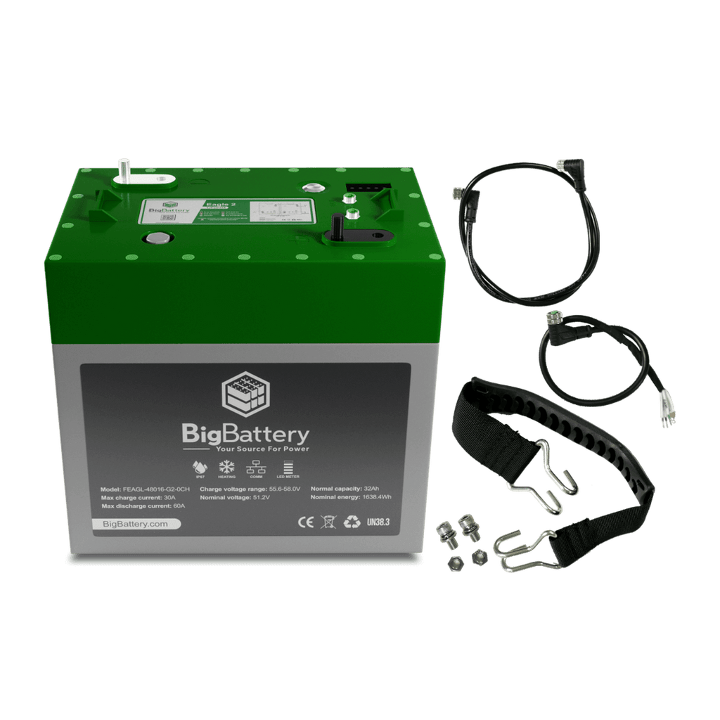Big Battery | 48V EAGLE 2 – LiFePO4 – 32Ah – 1.63kWh – Golf & Utility Cart Battery