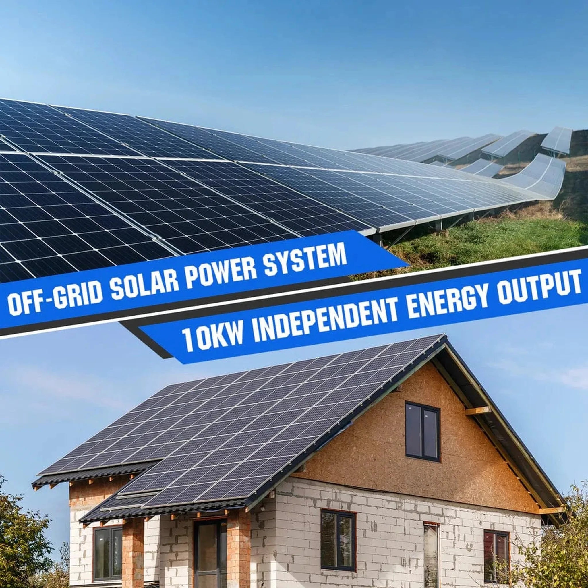 Eco-Worthy | Complete Off-Grid Solar Panel Kit | 2*5KW 120V/240V Output | 20.48kWh Lithium Battery