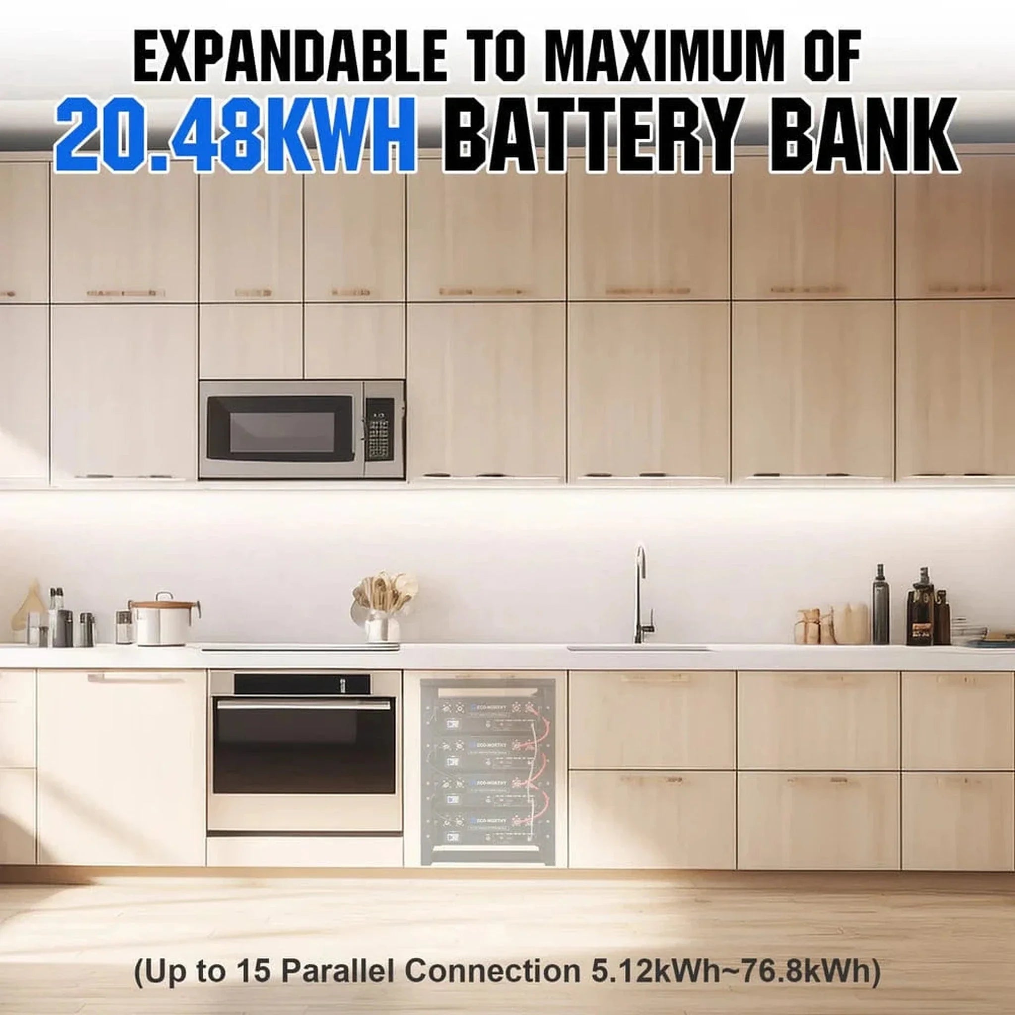 Eco-Worthy | Complete Off-Grid Solar Panel Kit | 2*5KW 120V/240V Output | 20.48kWh Lithium Battery