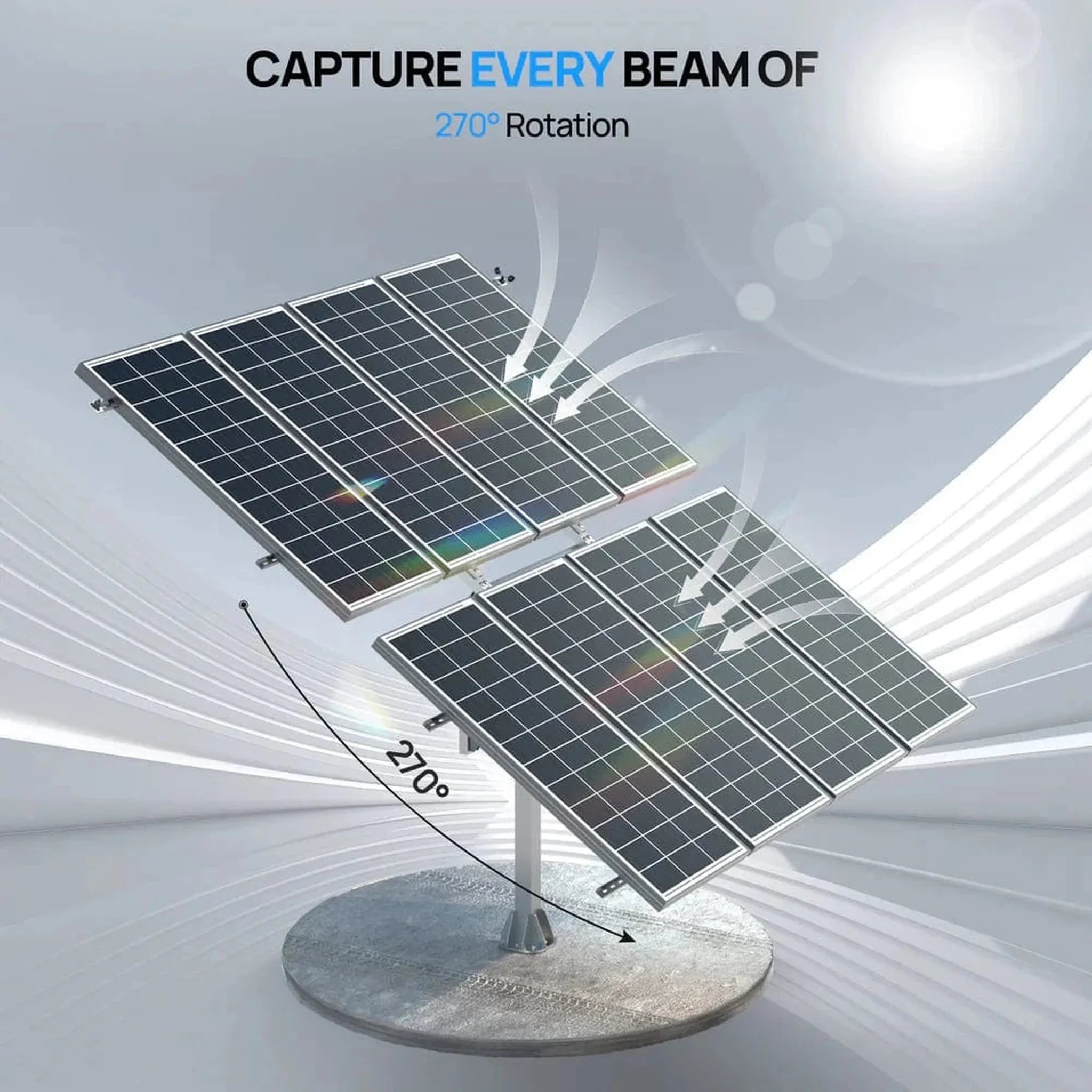 Eco-Worthy | Dual Axis Solar Tracker with Controller – Boosts Power by 40%