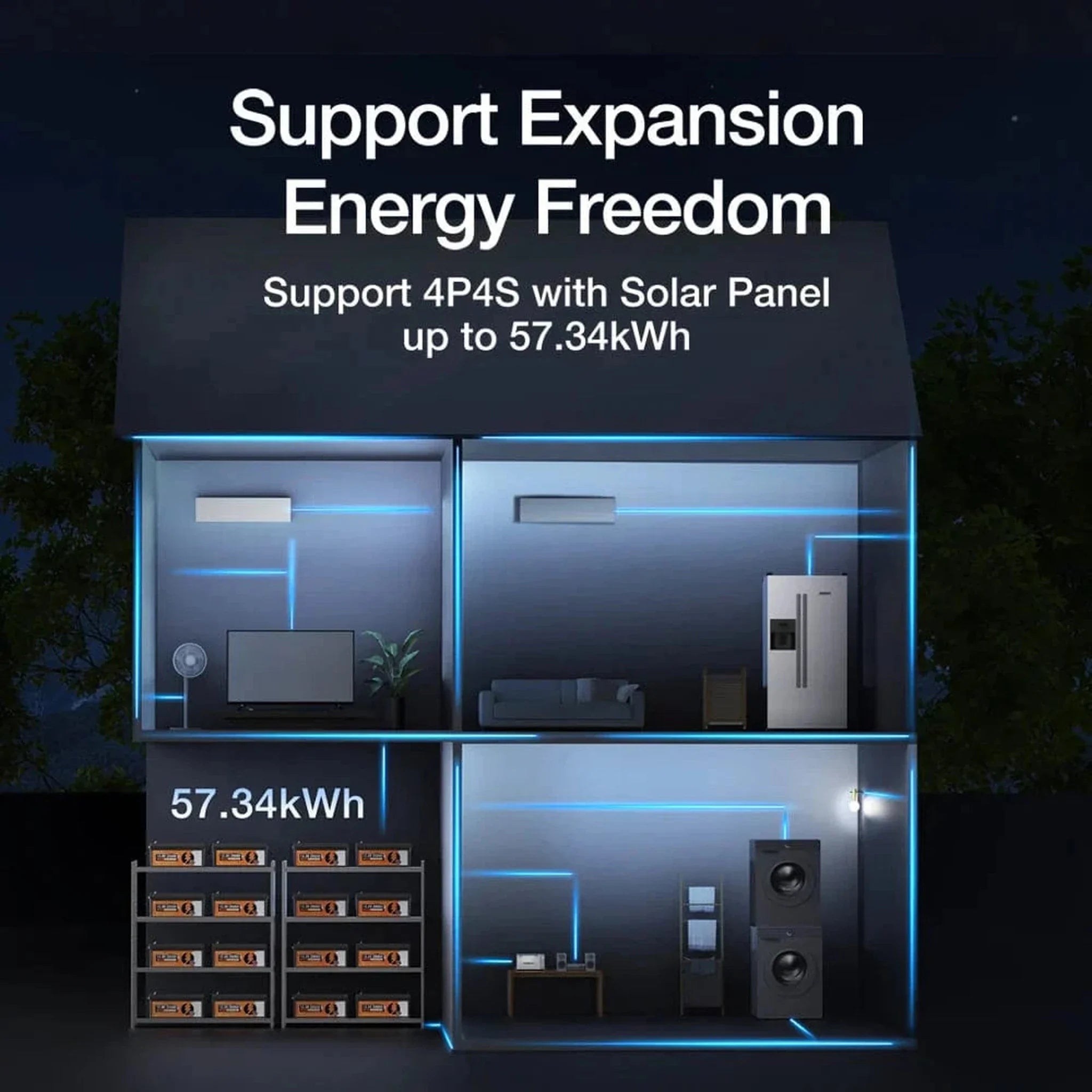 Eco-Worthy | LiFePO4 12V 280Ah Lithium Iron Phosphate Battery With Bluetooth